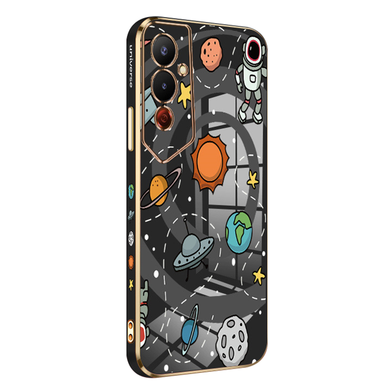 

Rzants Für Tecno Pova 4 Pro 4G Impact Resistant TPU Phone Hülle Elektroplieren Spielzeugplanet Musterabdeckung - Schwarz, Tecno Pova 4 Pro 4G