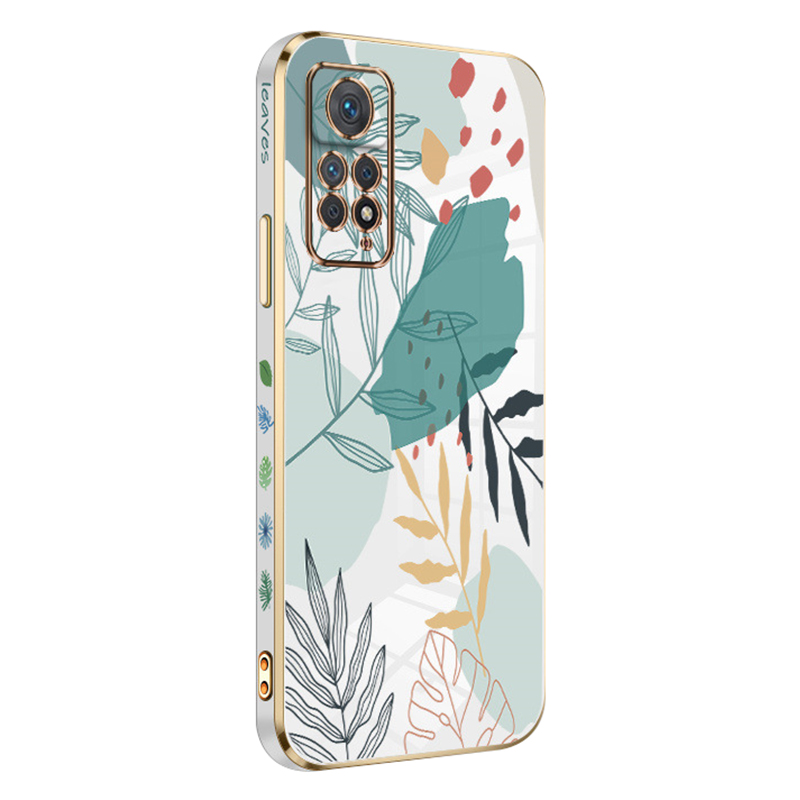 

Rzants Für Xiaomi Redmi Note 11 Pro 5G (Qualcomm) / Anmerkung 11 Pro 4G (MediaTek) TPU -telefonhülle Elektropliertes Design Green Blätter Musterabdeckung - Weiss, Xiaomi Redmi Note 11 Pro 5G (Qualcomm)