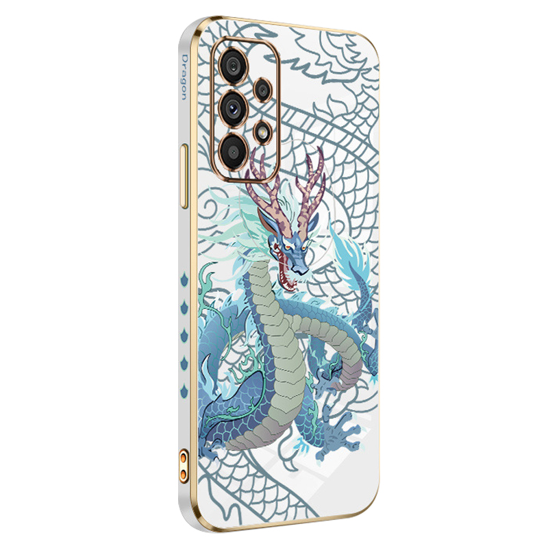 

Rzants Für Samsung Galaxy A13 4G Telefon TPU -deckungsabdeckung Chinesisches Drachenmusterfall. - Weiss, Galaxy A13 4G