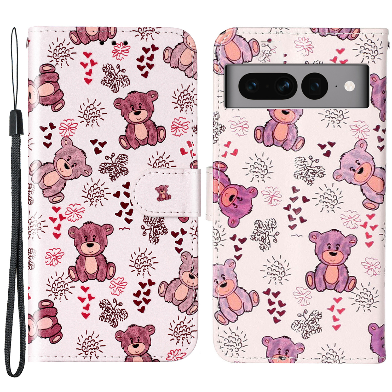 

Für Google Pixel 7 Pro 5G Muster Druckleder-brieftaschenabdeckung Flip Ständer Drop-proof-telefonhülle - Tragen, Google Pixel 7 Pro 5G