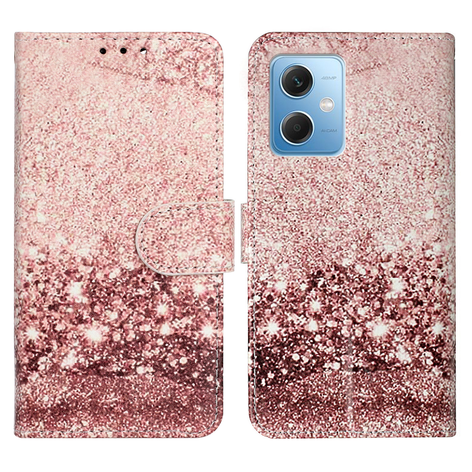 

Telefonkoffer Für Xiaomi Redmi Note 12 5G (China) /(indien) /(global) / Poco X5 5g, PU Ledermuster Druckständer Flip Wallet Wallet - Roségold, Xiaomi Redmi Note 12 5G (China)