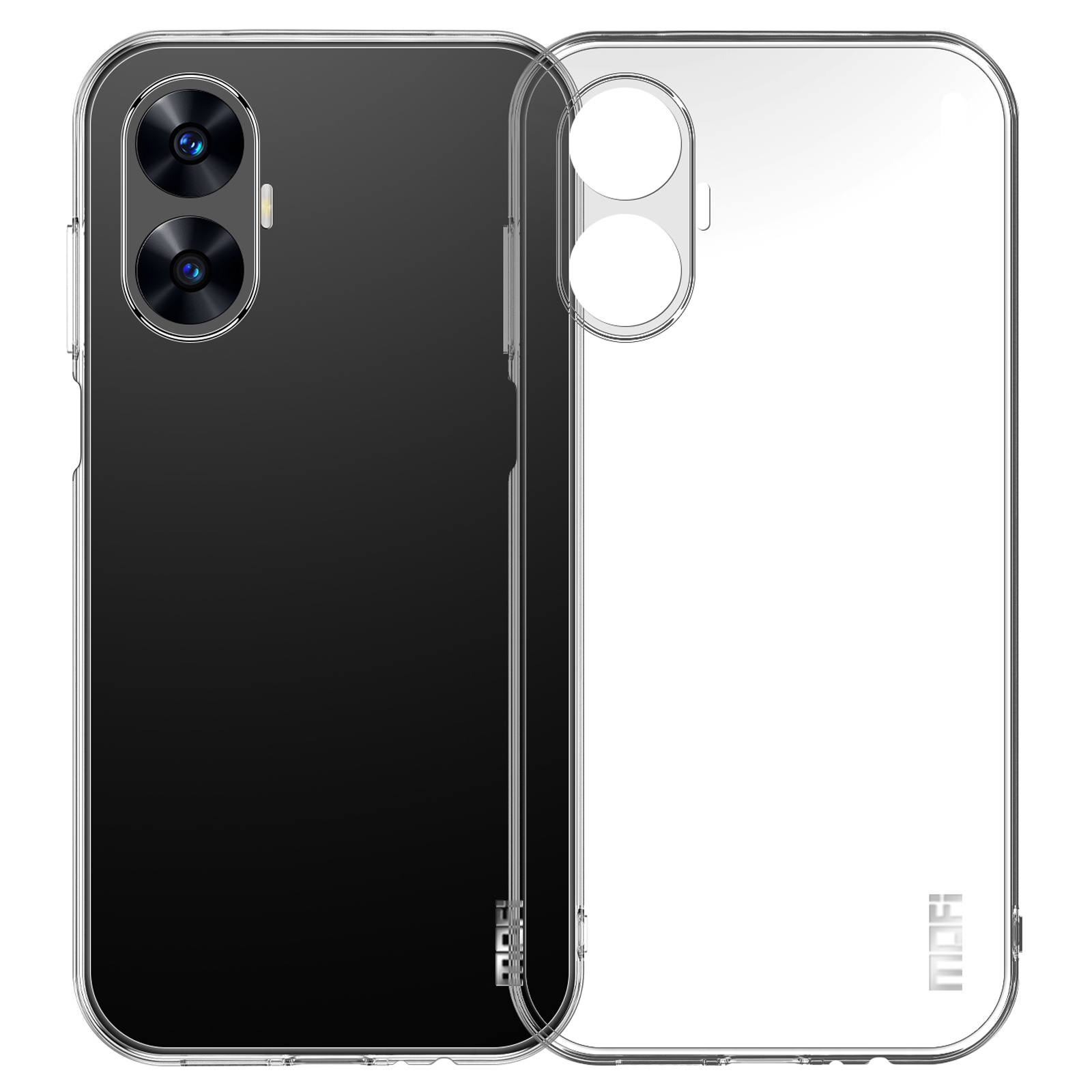 

Mofi Für Realme C55 Schockfeste Transparente Rückenhülle Weiche TPU -telefonabdeckung, Realme C55