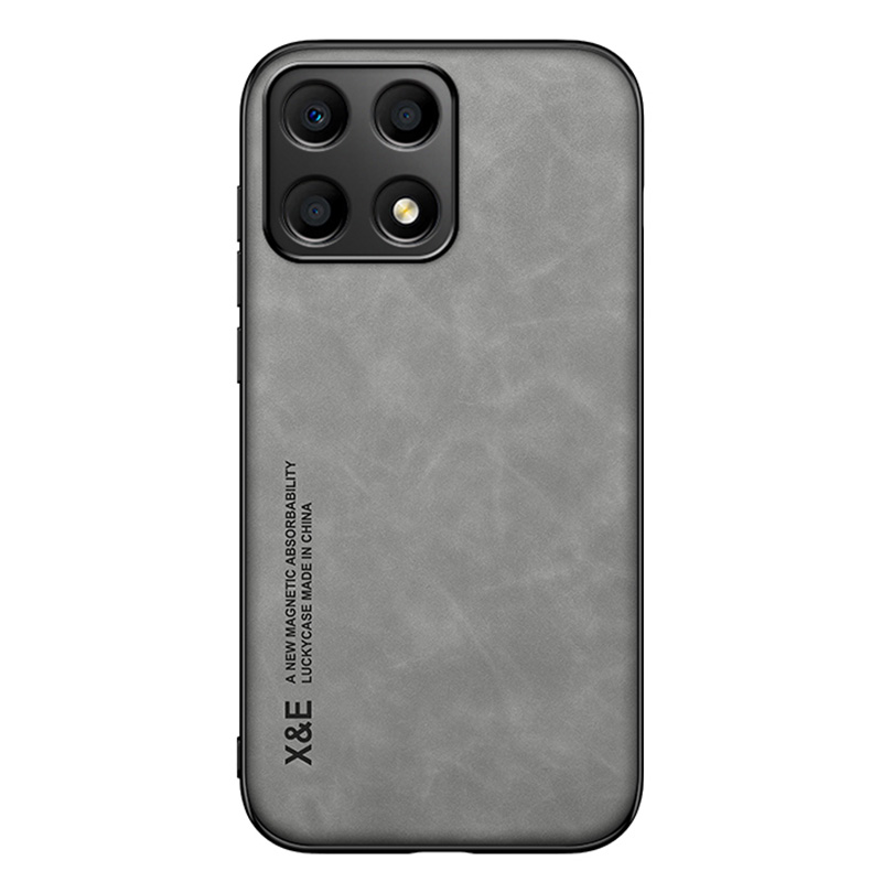 

x & e Für Ehren X8a 4G PU Leder TPU PC Phone Hülle Skin-touch-telefonabdeckung - Hellgrau, Honor X8a 4G