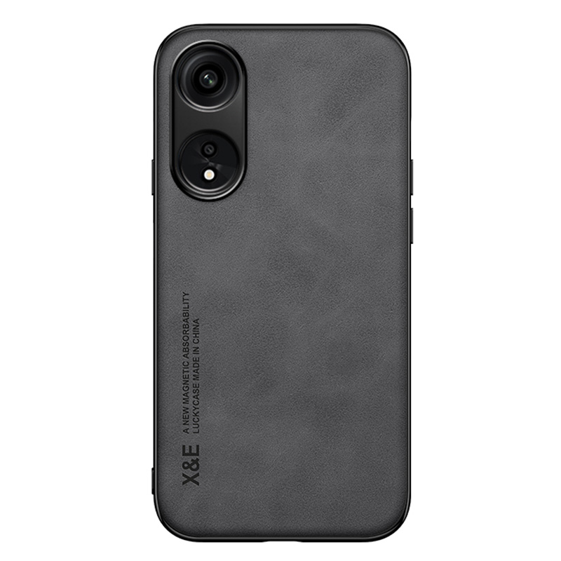 

x & e Für Oppo A1 Pro 5g / Reno8 T 5g Haut-touch Leder TPU PC Cover Schutzphase - Dunkelgrau, Oppo A1 Pro 5G