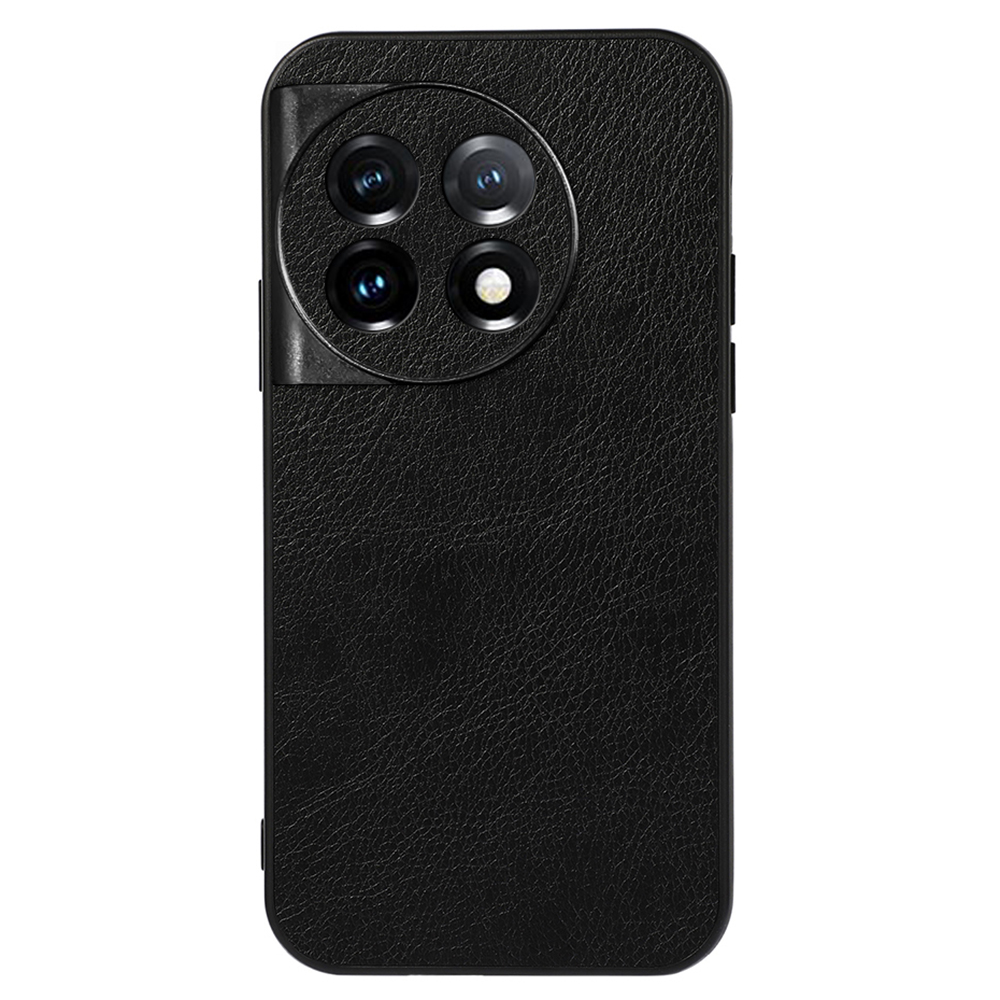 

Für OnePlus 11 5G Litchi Texture Phone Hülle Lederbeschichtete PC+TPU -telefonabdeckung - Schwarz, OnePlus 11 5G