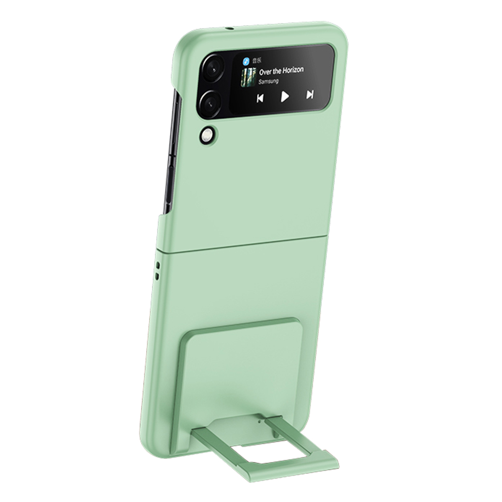

Für Samsung Galaxy Z Flip4 5G Hidden Kickstand Folding Phone Case Hard PC Skin-touch-telefonabdeckung - Minzgrün, Galaxy Z Flip4 5G