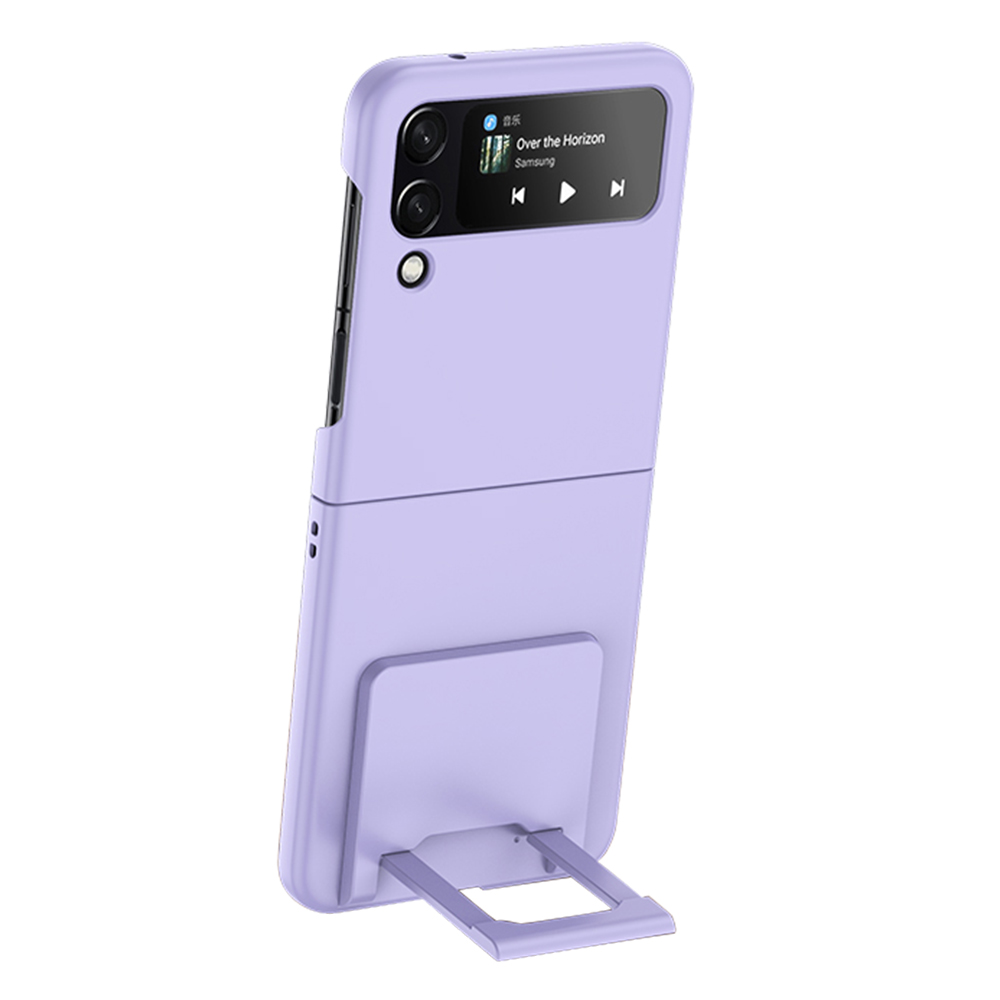 

Für Samsung Galaxy Z Flip4 5G Hidden Kickstand Folding Phone Case Hard PC Skin-touch-telefonabdeckung - Lila, Galaxy Z Flip4 5G