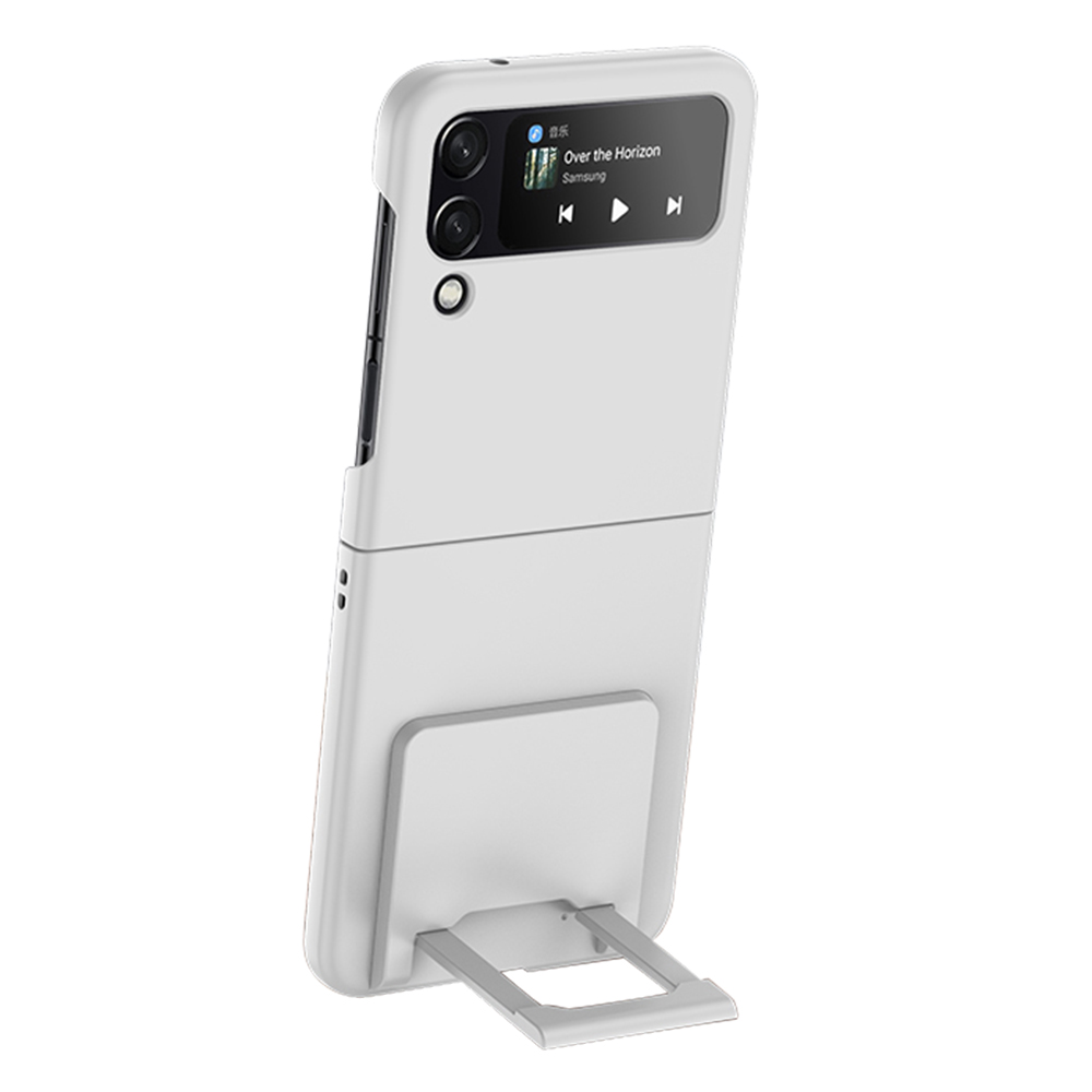 

Für Samsung Galaxy Z Flip4 5G Hidden Kickstand Folding Phone Case Hard PC Skin-touch-telefonabdeckung - Weiss, Galaxy Z Flip4 5G