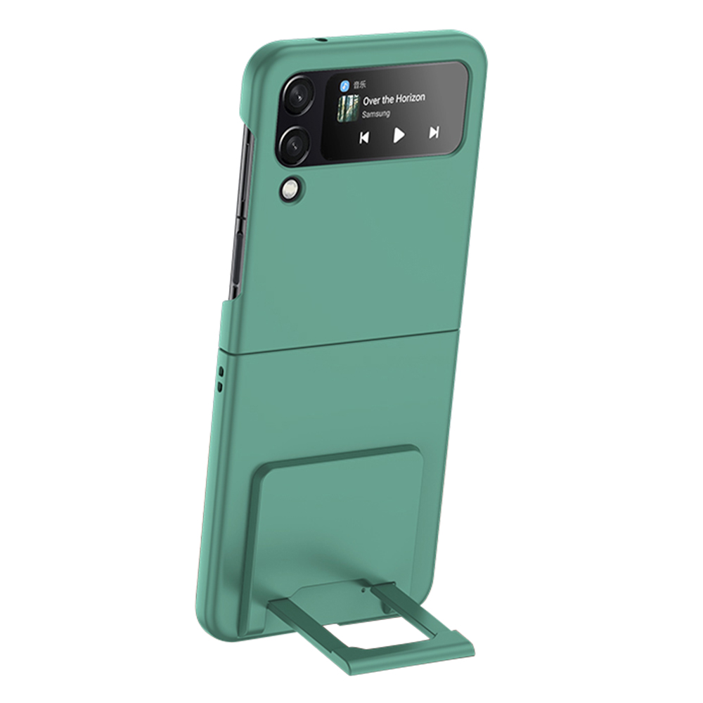 

Für Samsung Galaxy Z Flip3 5G Hidden Kickstand Handy Case Skin-touch-pc-telefonabdeckung - Grün, Samsung Galaxy Z Flip3 5G