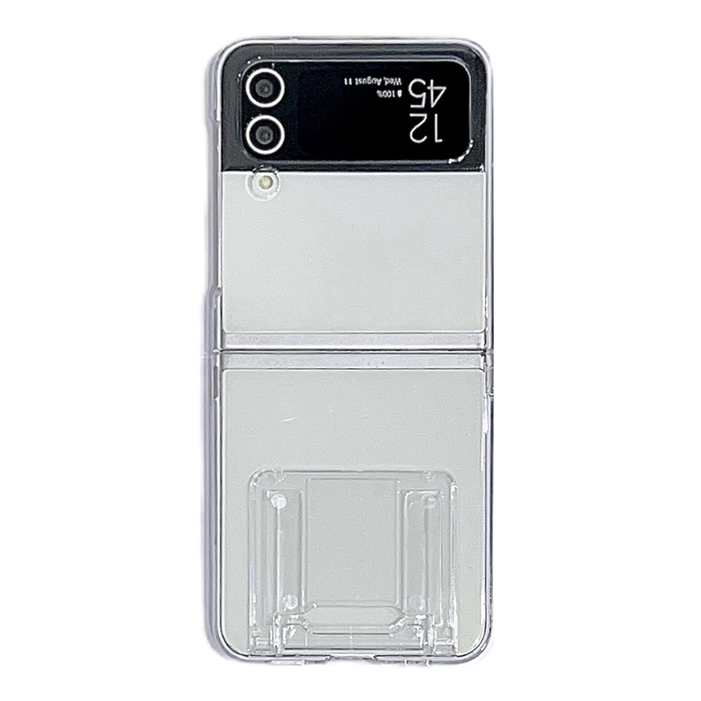 

Für Samsung Galaxy Z Flip4 5G Hidden Kickstand Clear Phone Case Hard -pc -faltungs -telefonabdeckung, Galaxy Z Flip4 5G