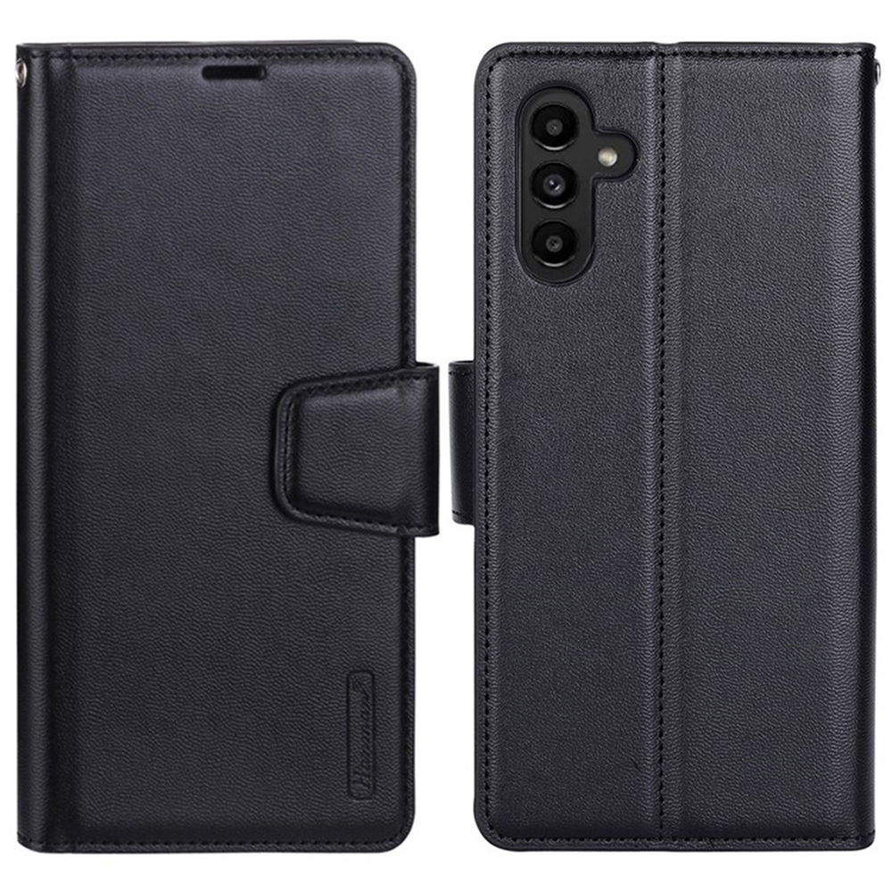 

Hanman Mill -serie Für Samsung Galaxy A34 5G PU Leder Telefon Hülle Wallet Smartphone Cover - Schwarz, Galaxy A34 5G