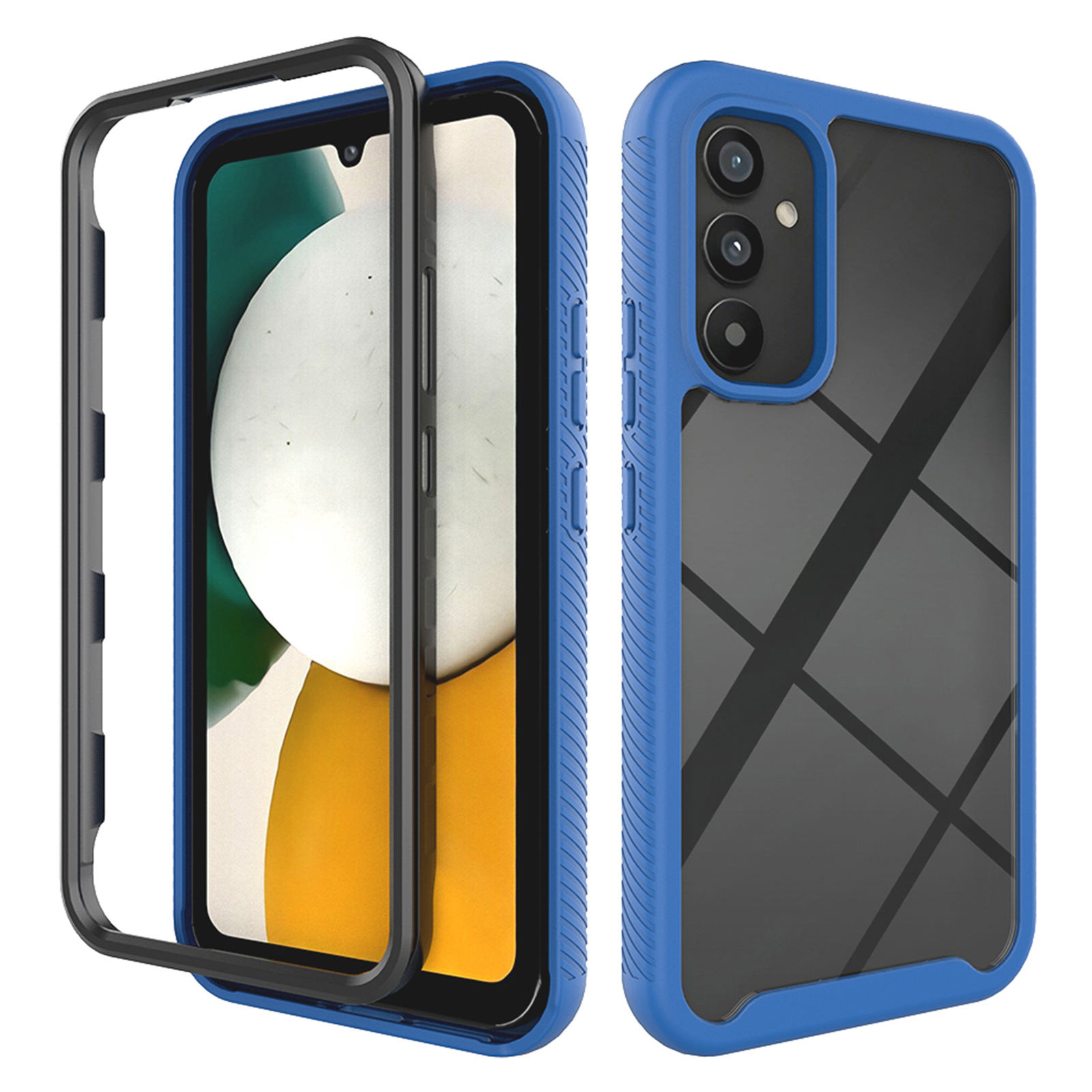 

Für Samsung Galaxy A34 5G Protective Phone Case Acryl+pc+tpu 3-in1-telefonabdeckung - Dunkelblau, Galaxy A34 5G