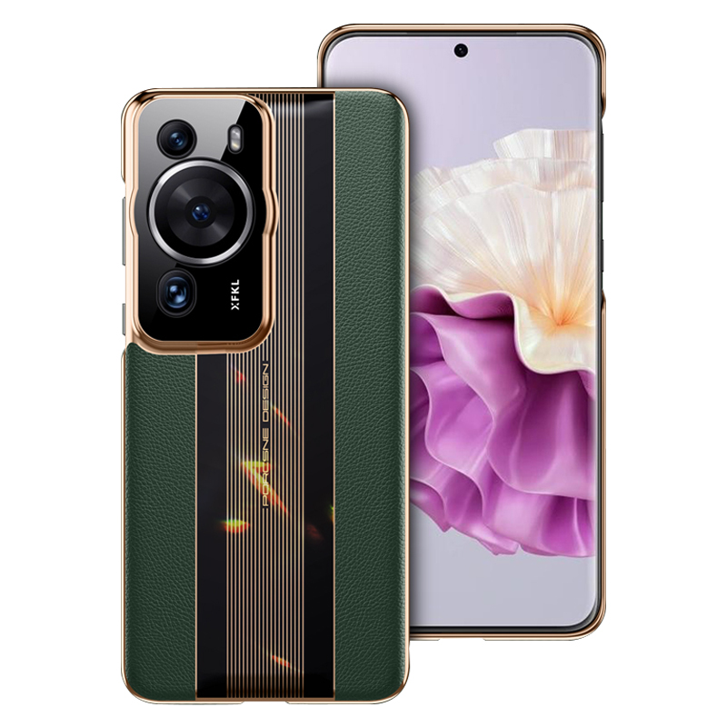 

PU Leder-pc-hülle Für Huawei P60 Pro Schockdrossel - Grün, Huawei P60 Pro