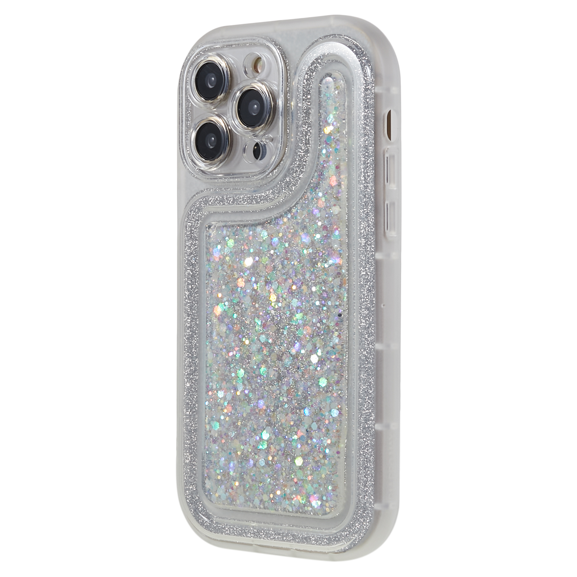 

Für Das Iphone 13 Pro 6,1 -zoll -epoxy -pulverpulver -mobilfunk -hülle Weiche TPU -stoßdämpferabdeckung - Weiss, iPhone 13 Pro
