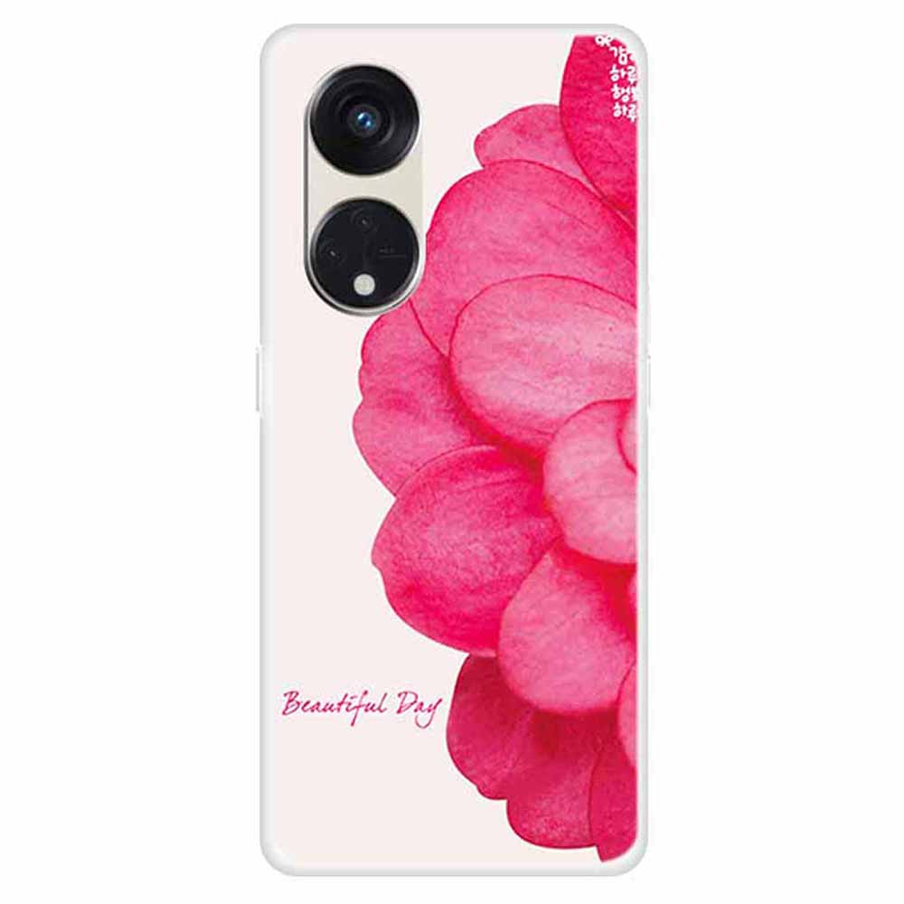 

Für Oppo Reno8 T 5g / A1 Pro 5G Telefon Tpu-fall Muster Druck Drop-sof-proof-mobiltelefonabdeckung - Pinke Blume, Oppo Reno8 T 5G