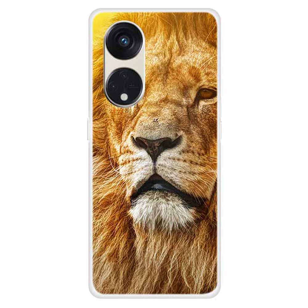 

Für Oppo Reno8 T 5g / A1 Pro 5G Telefon Tpu-fall Muster Druck Drop-sof-proof-mobiltelefonabdeckung - Löwe, Oppo Reno8 T 5G