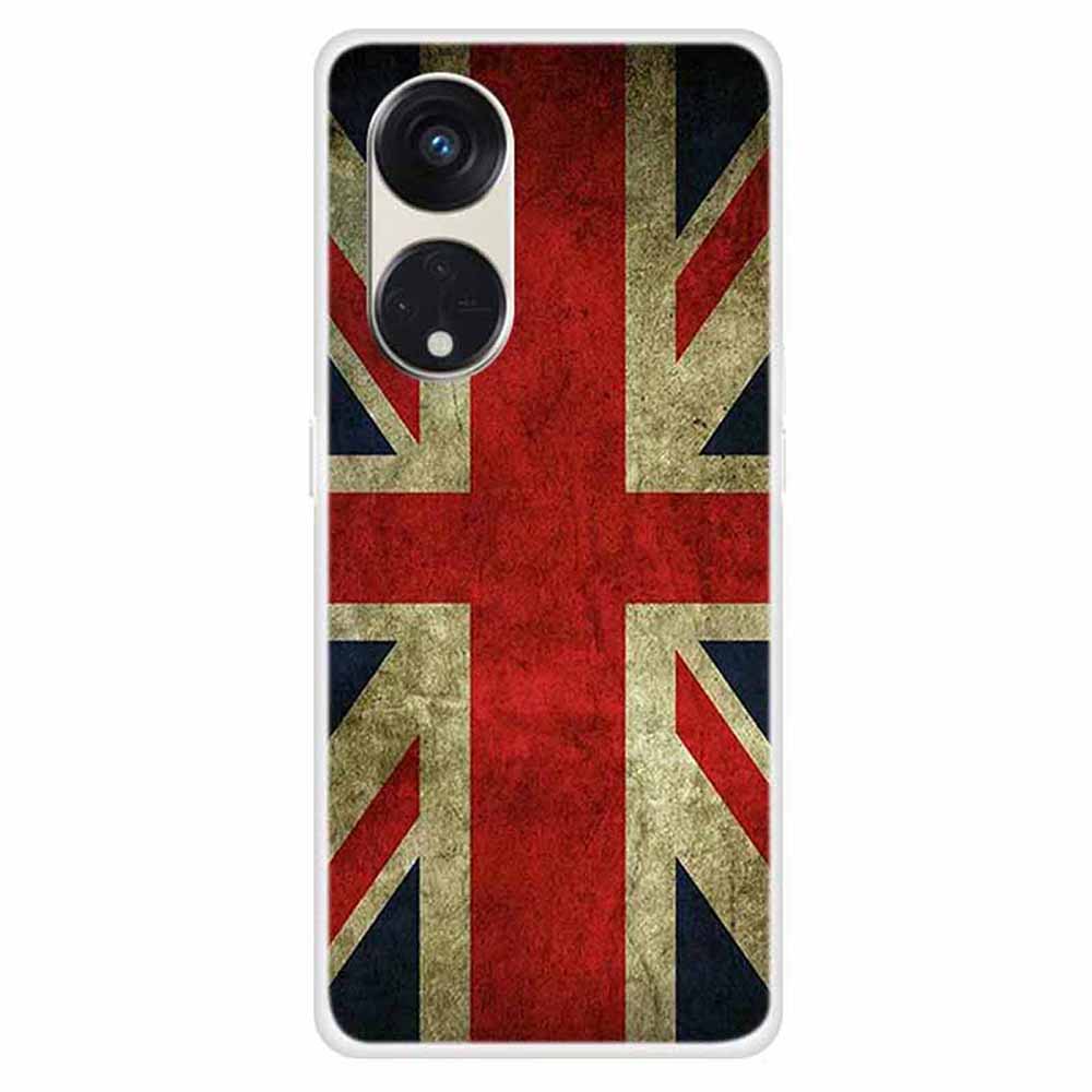 

Für Oppo Reno8 T 5g / A1 Pro 5G Telefon Tpu-fall Muster Druck Drop-sof-proof-mobiltelefonabdeckung - UK Flagge, Oppo Reno8 T 5G