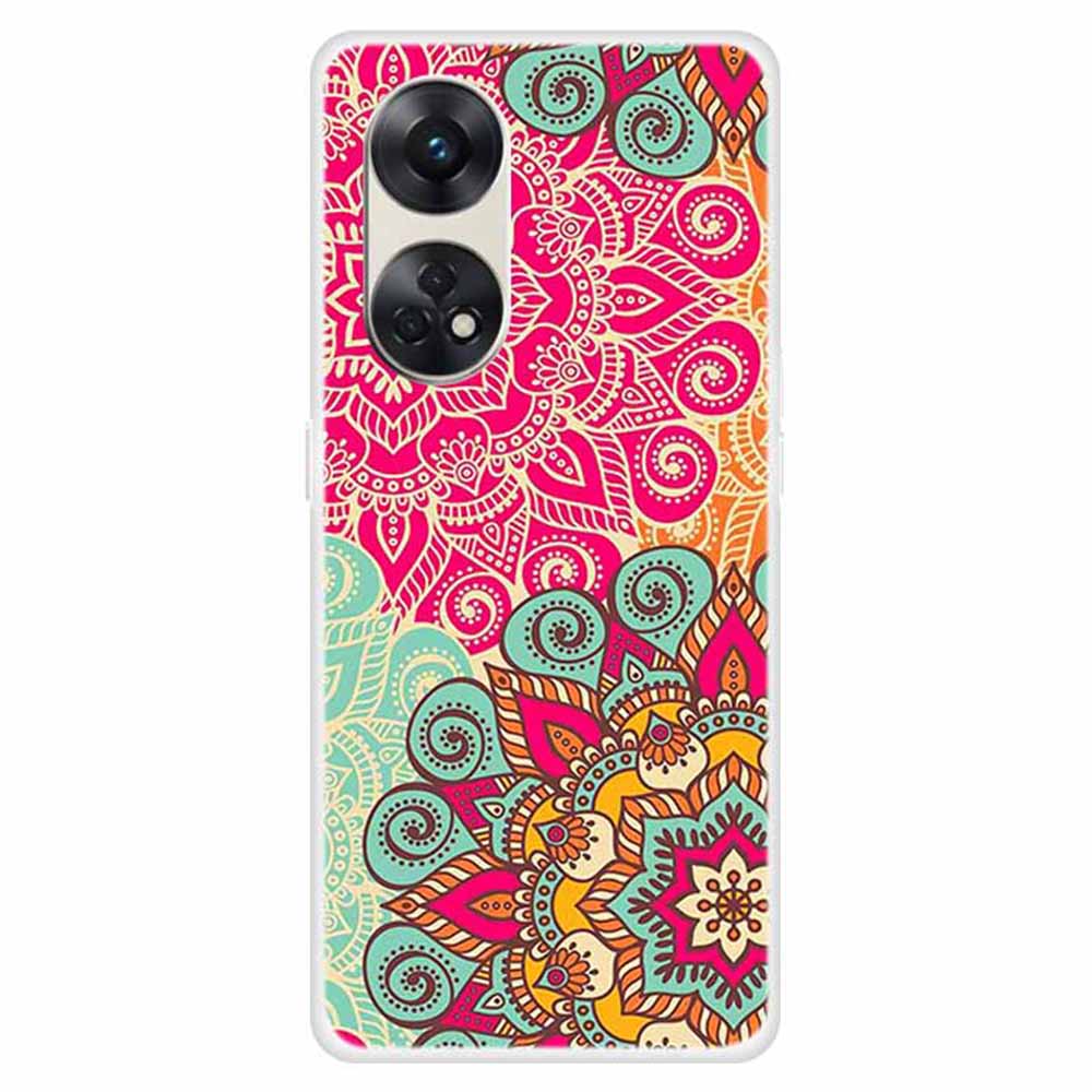 

Für Oppo Reno8 T 4G Muster Druckphase Hülle Anti-kratzer-telefon-tpu-deckung - Blumenmuster, Oppo Reno8 T 4G