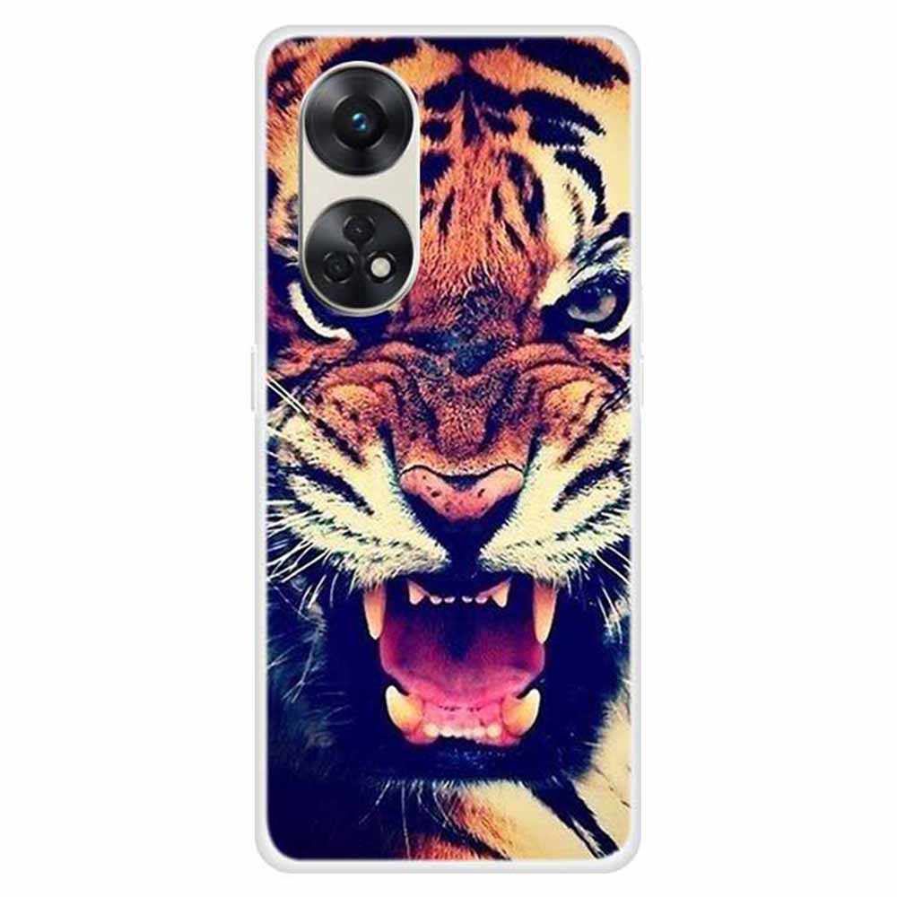 

Für Oppo Reno8 T 4G Muster Druckphase Hülle Anti-kratzer-telefon-tpu-deckung - Tiger, Oppo Reno8 T 4G