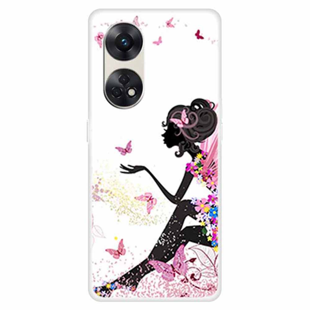 

Für Oppo Reno8 T 4G Muster Druckphase Hülle Anti-kratzer-telefon-tpu-deckung - Mädchen, Oppo Reno8 T 4G