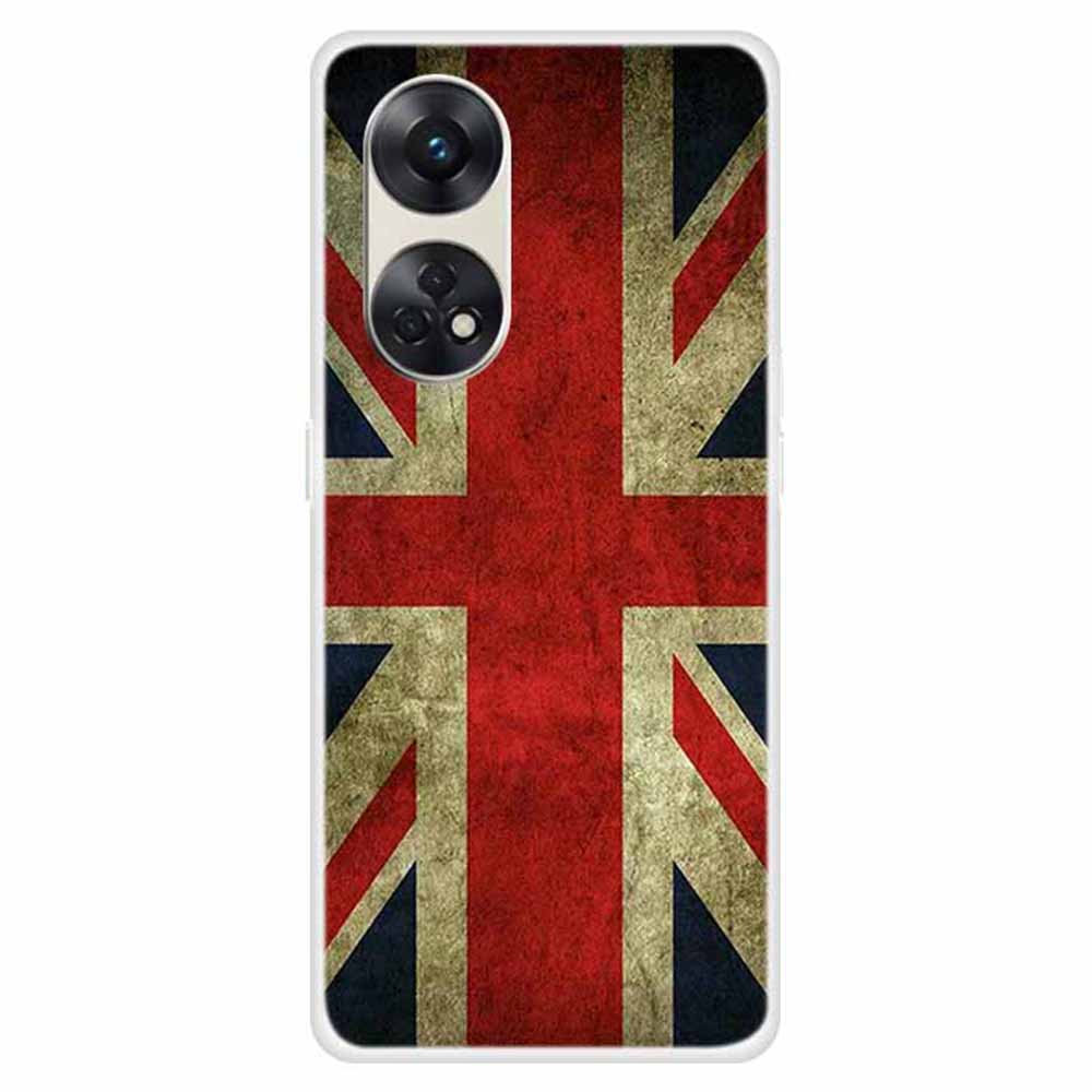 

Für Oppo Reno8 T 4G Muster Druckphase Hülle Anti-kratzer-telefon-tpu-deckung - UK Flagge, Oppo Reno8 T 4G