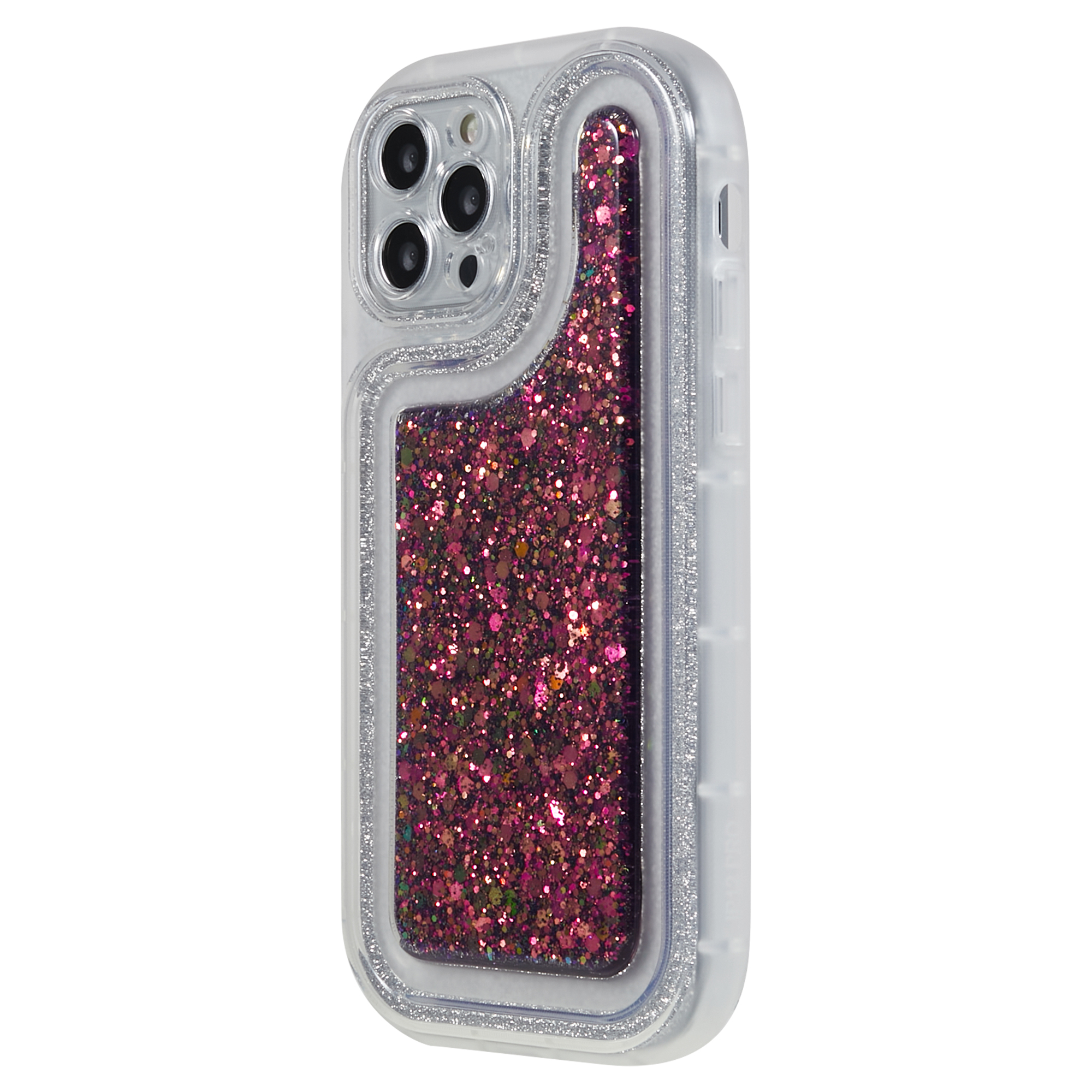 

Für Das Iphone 12 Pro 6,1 -zoll -glitzer -sparkle -epoxidhülle Soft TPU Drop Protection Deckung - Rose, iPhone 12 Pro