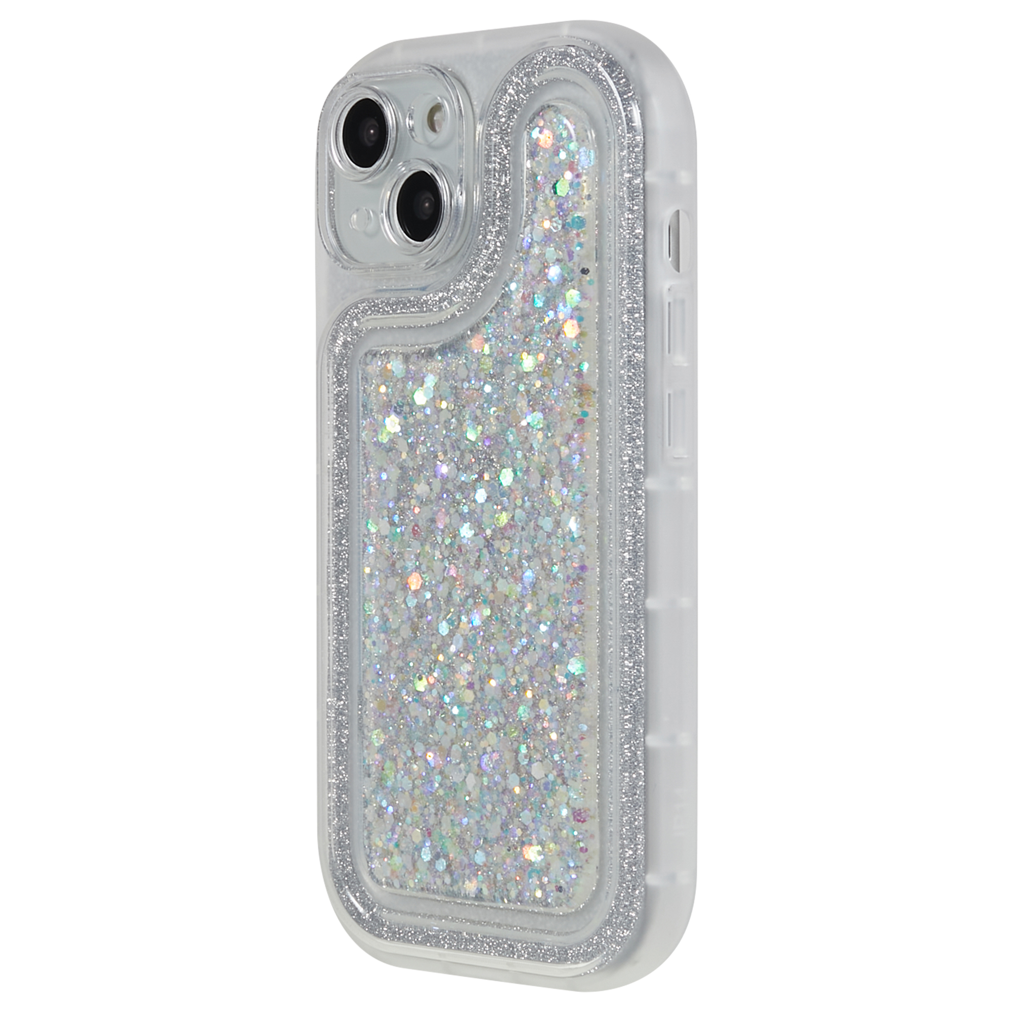 

Für Das Iphone 14 Plus TPU -epoxy -design -hülle Bling Glitter Moblie Phone Cover - Weiss, iPhone 14 Plus