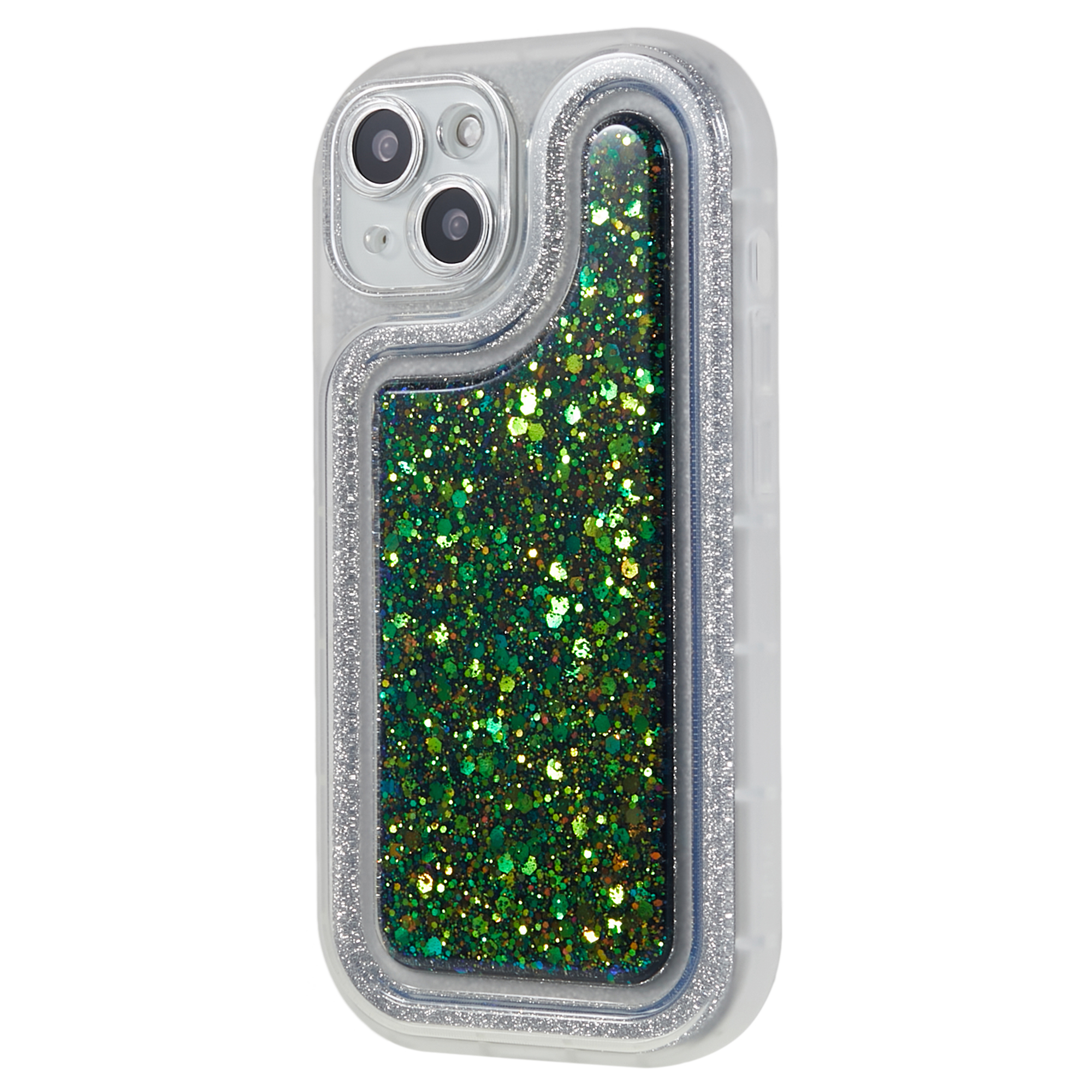 

Für Iphone 14 Epoxidpersonalisierte Mobiltelefonhülle Bling Glitter Soft TPU Cover - Schwarzgrün, iPhone 14