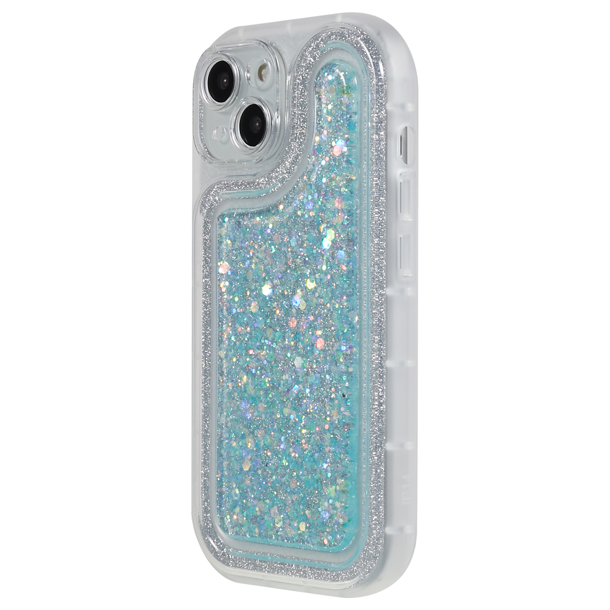 

Für Iphone 14 Epoxidpersonalisierte Mobiltelefonhülle Bling Glitter Soft TPU Cover - Baby Blau, iPhone 14