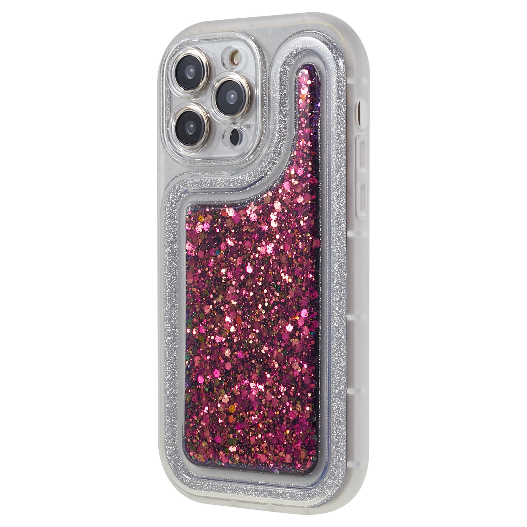 

Für Iphone 14 Pro Glitter Sparkle Epoxy Phone Hülle TPU Protective Scratch-resistant Deckung - Rose, iPhone 14 Pro