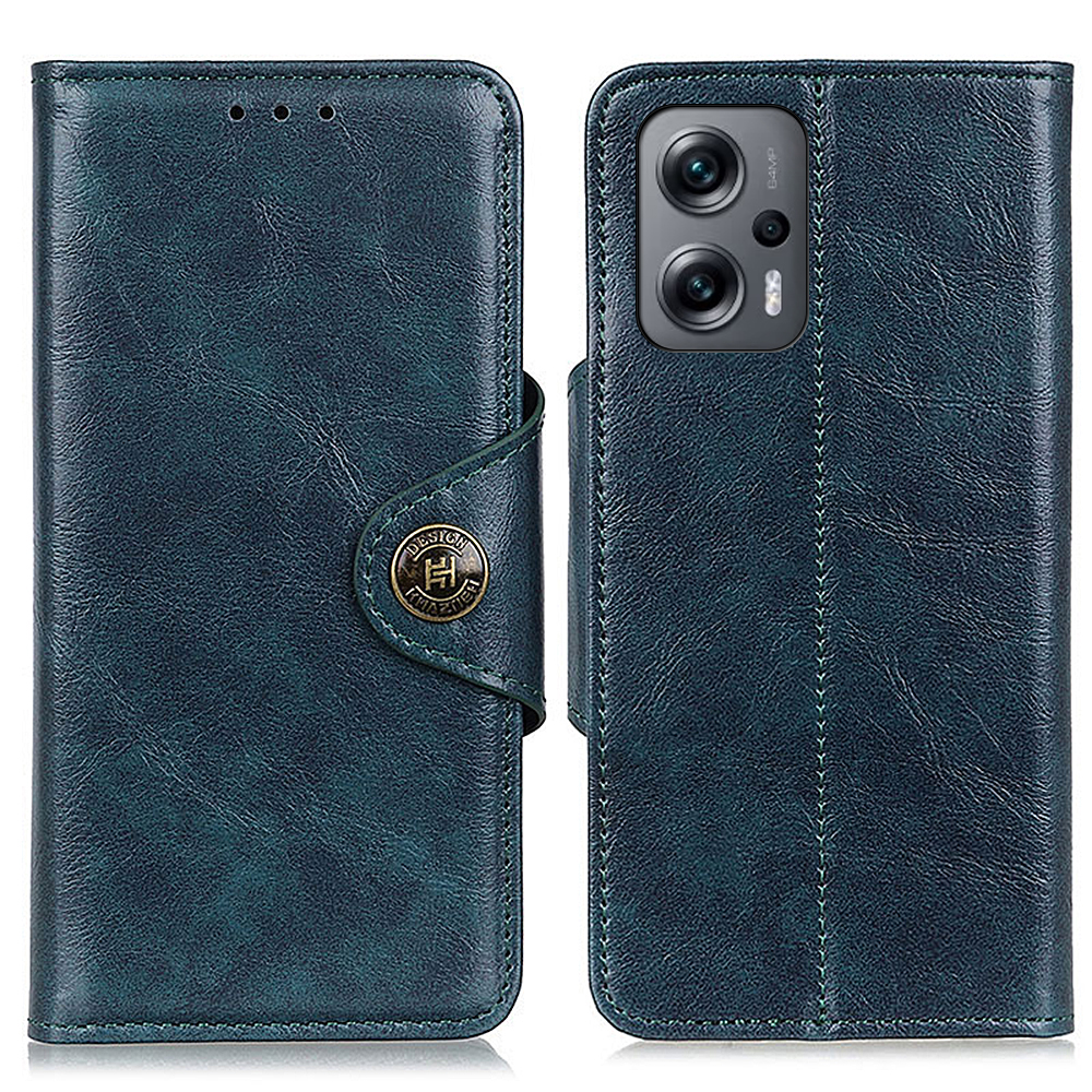 

Khazhen Für Xiaomi Redmi Note 12 Turbo PU Leder Brieftasche Smartphone Cover Stand Mobiltelefon Hülle - Blau, Xiaomi Poco F5 5G