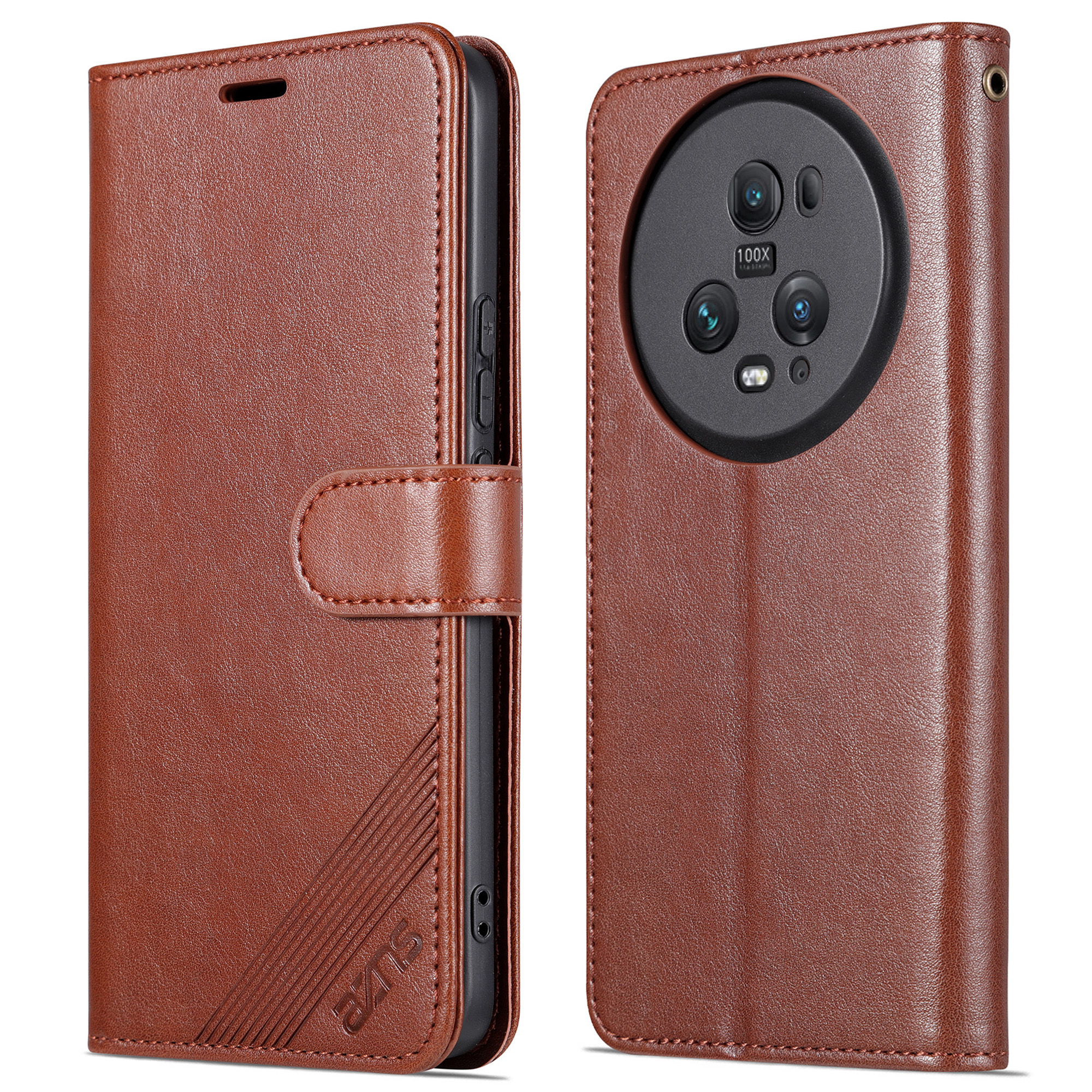 

AZNS For Honor Magic5 Mobiltelefon Cover PU Leder Schockdelie Hülle Ballet Wallet Shell Shell - Braun, Honor Magic5