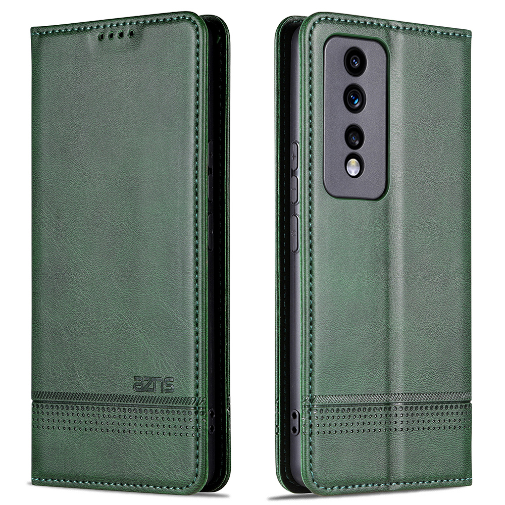 

AZNS Für Ehren 80 GT 5G PU Leder Telefon Hülle Brieftasche Faltbare Stand Smartphone Cover - Grün, Honor 80 GT 5G