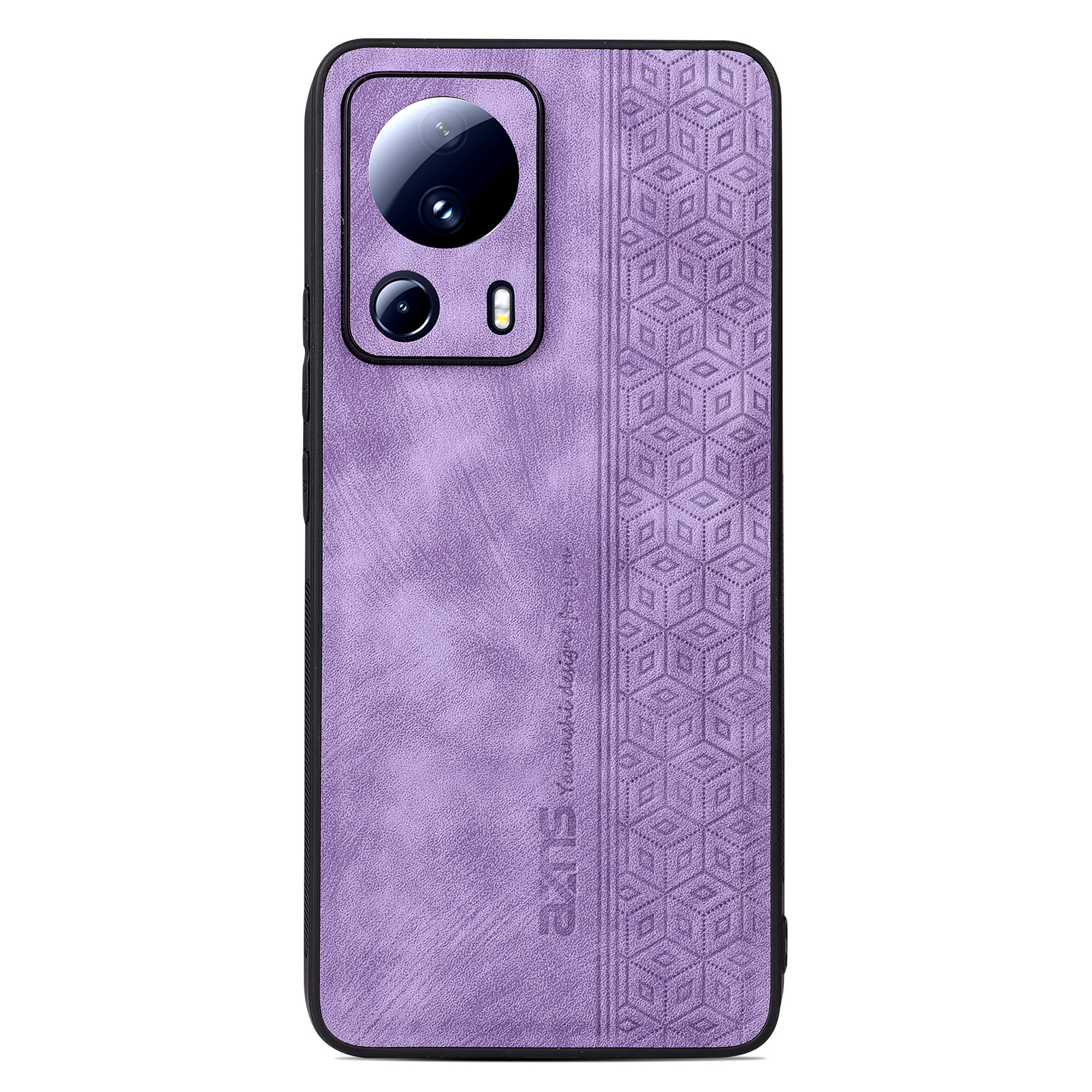 

Azns Für Xiaomi 13 Lite / Civi 2 5G Anti-scratch Phone Hülle Geprägte Pu-leder-überzogene Tpu-rückdecke - Lila, Xiaomi 13 Lite