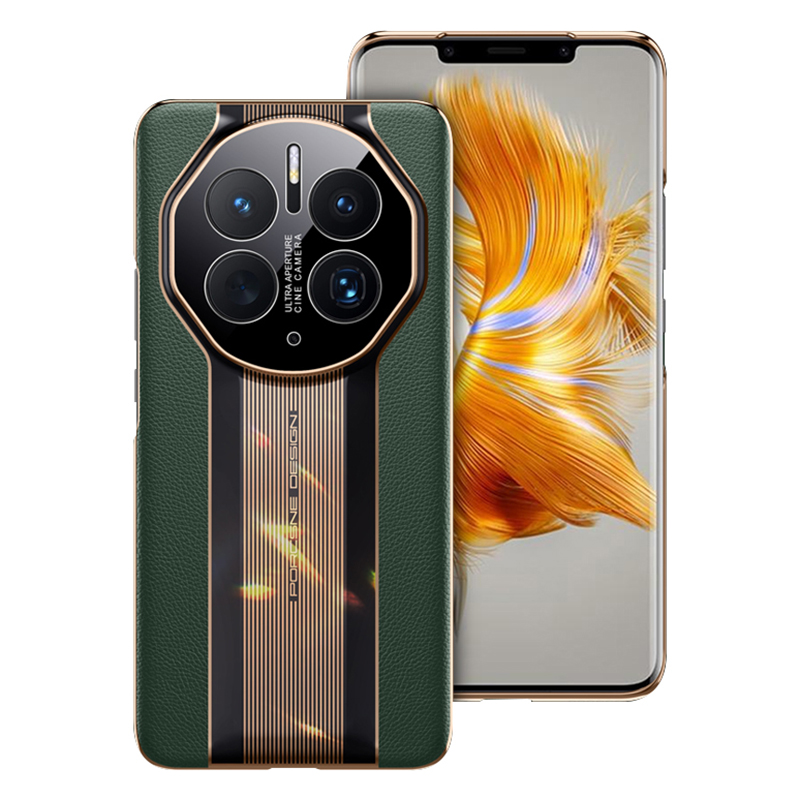 

Für Huawei Mate 50 Pro 4G Pu-leder-pc-telefonabdeckung Drop-proof-telefonhülle - Grün, Huawei Mate 50 Pro 4G