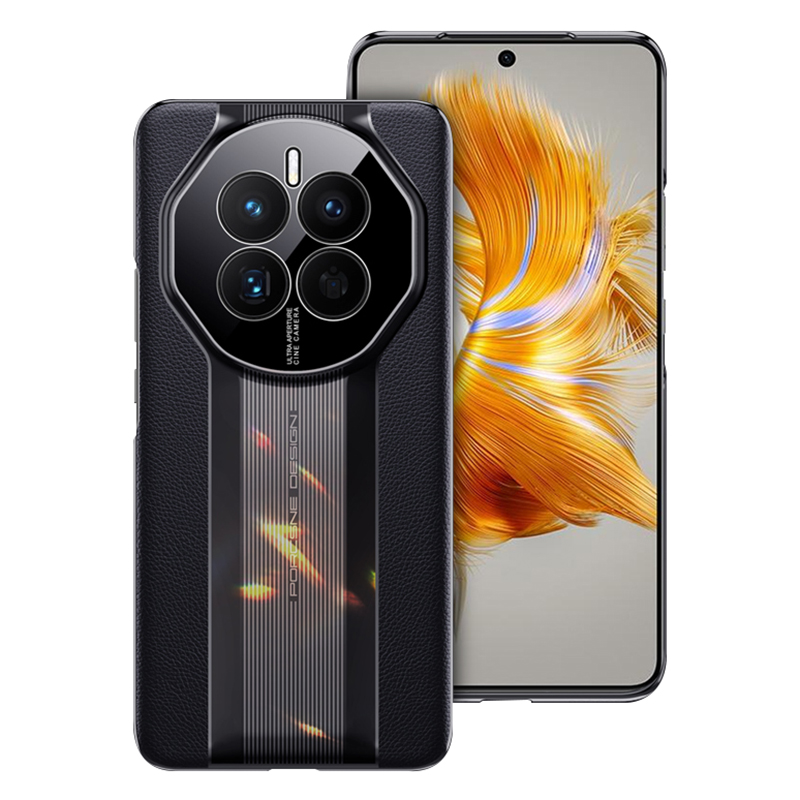 

Für Huawei Mate 50 4G Anti-drogen-telefonhülle Pu-leder-pc-mobiltelefonabdeckung - Schwarz, Huawei Mate 50 4G