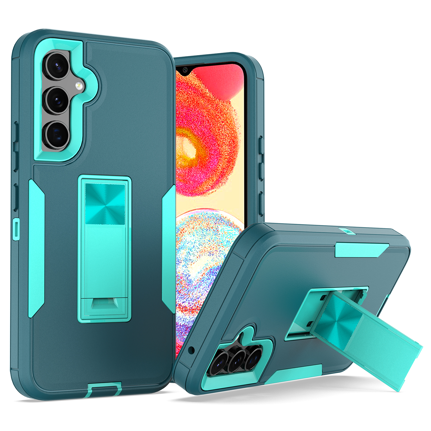 

Für Samsung Galaxy A54 5G Kickstand PC+TPU -telefonhülle Magnetic Car Mount Telefonabdeckung - Blau, Galaxy A54 5G