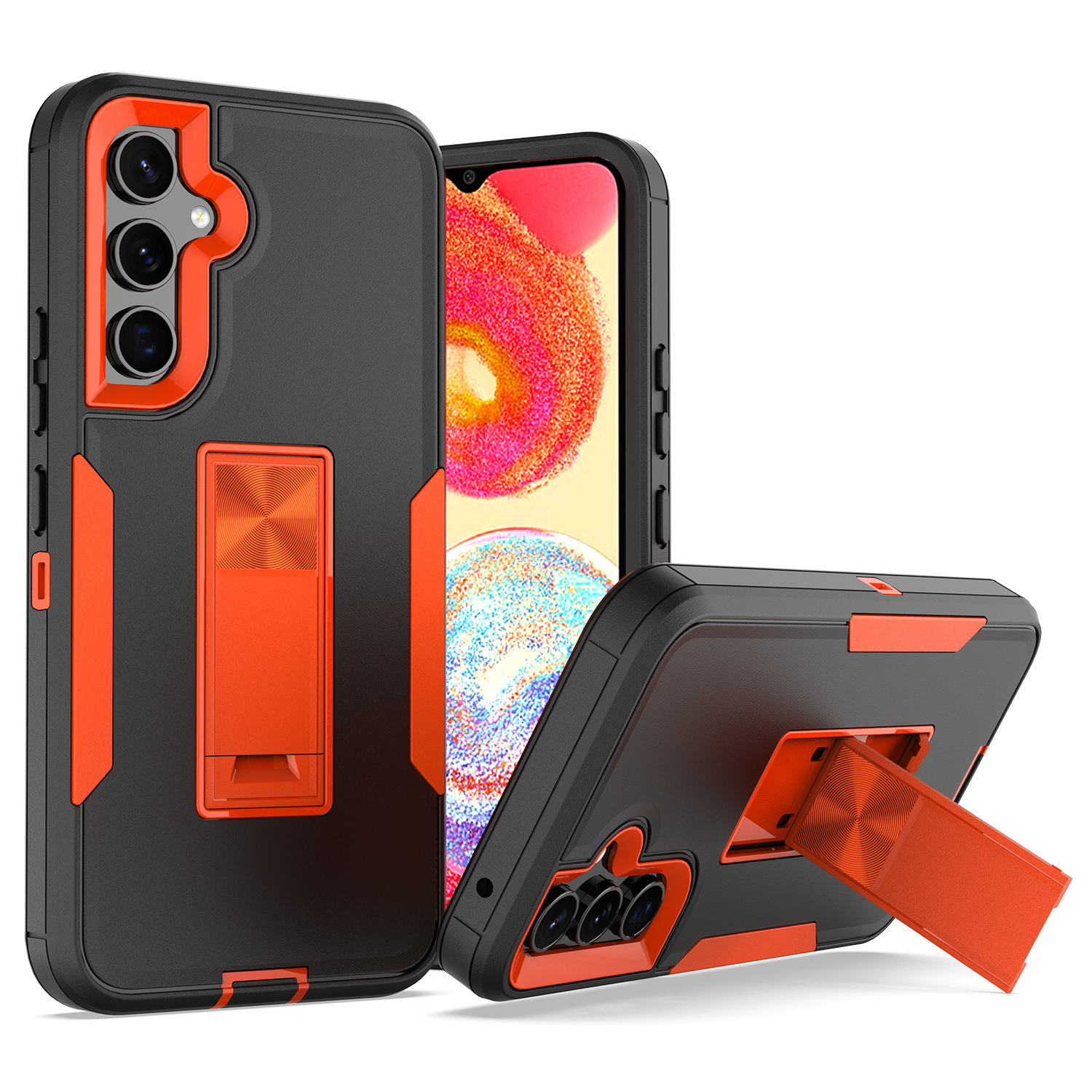 

Für Samsung Galaxy A54 5G Kickstand PC+TPU -telefonhülle Magnetic Car Mount Telefonabdeckung - Orange, Galaxy A54 5G