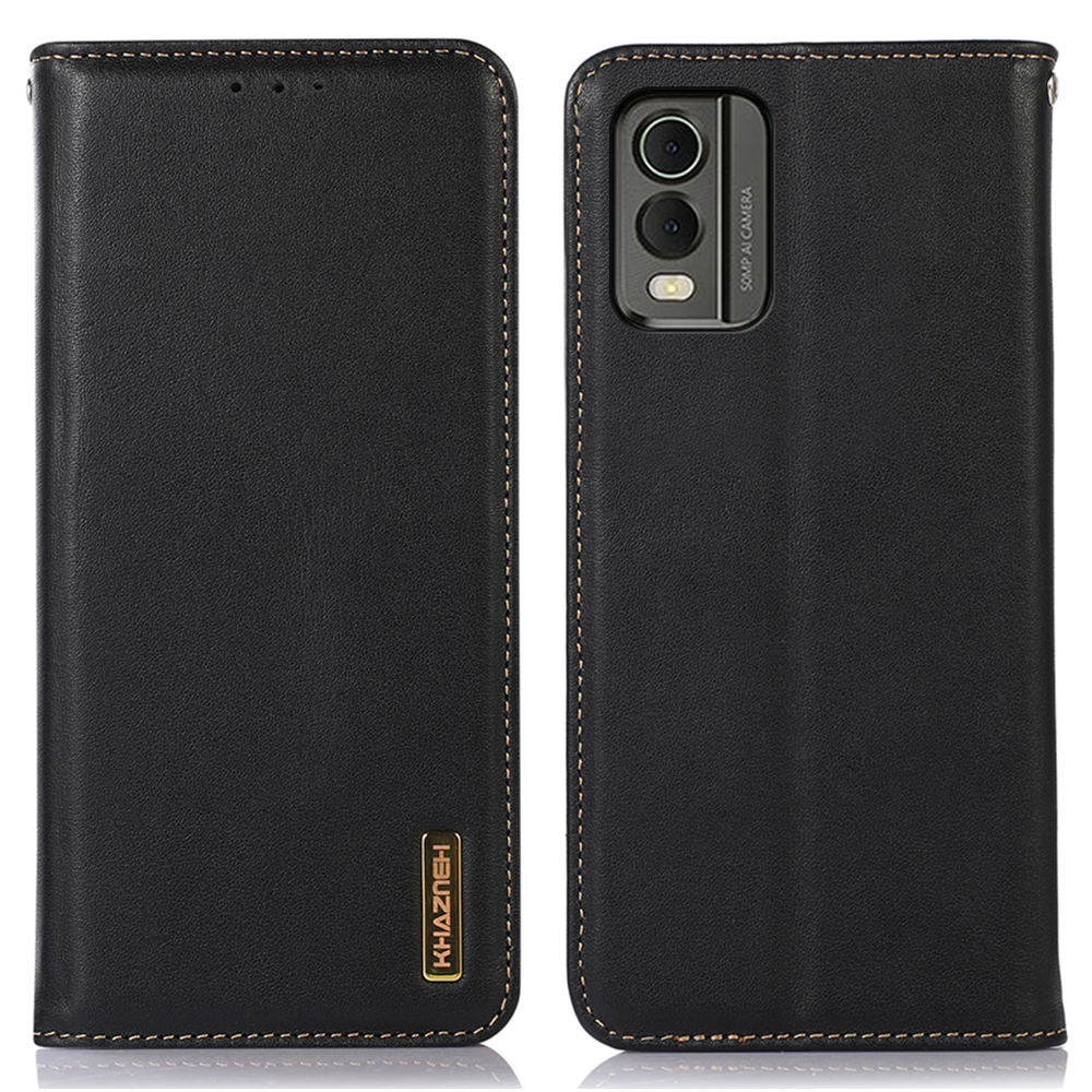 

Khazneh Für Nokia C32 RFID -blockierkoffer Echtes Kuhwahnsinns -leder -stand Wallet Telefonabdeckung - Schwarz, Nokia C32