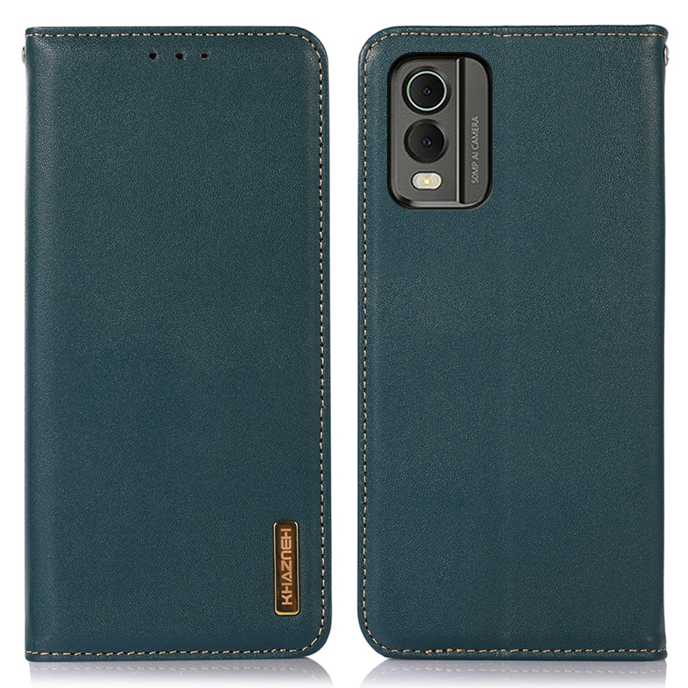 

Khazneh Für Nokia C32 RFID -blockierkoffer Echtes Kuhwahnsinns -leder -stand Wallet Telefonabdeckung - Grün, Nokia C32
