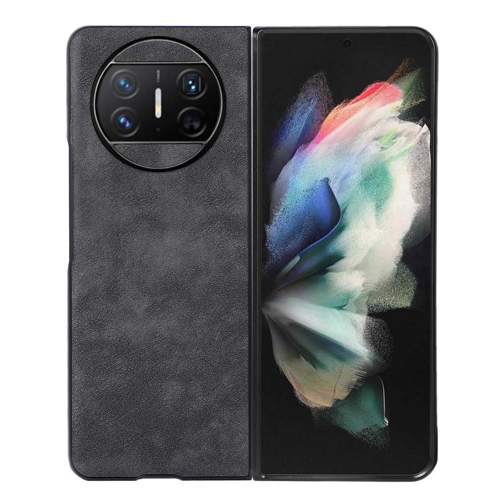 

Für Huawei Mate X3 5G Textured Leder Beschichtete Pc-telefonabdeckung Anti-kratzer-telefonhülle - Schwarz, Huawei Mate X3 5G