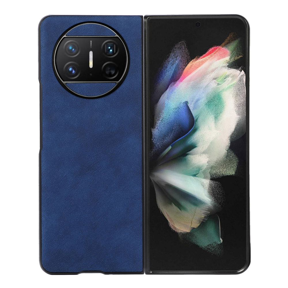 

Für Huawei Mate X3 5G Textured Leder Beschichtete Pc-telefonabdeckung Anti-kratzer-telefonhülle - Blau, Huawei Mate X3 5G