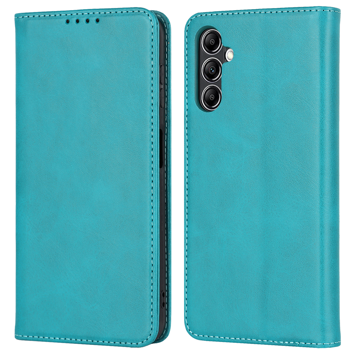 

Für Samsung Galaxy A14 5G PU Leder Phone Hülle Wade Textur Stand Wallet Folio Cover - Himmelblau, Galaxy A14 5G