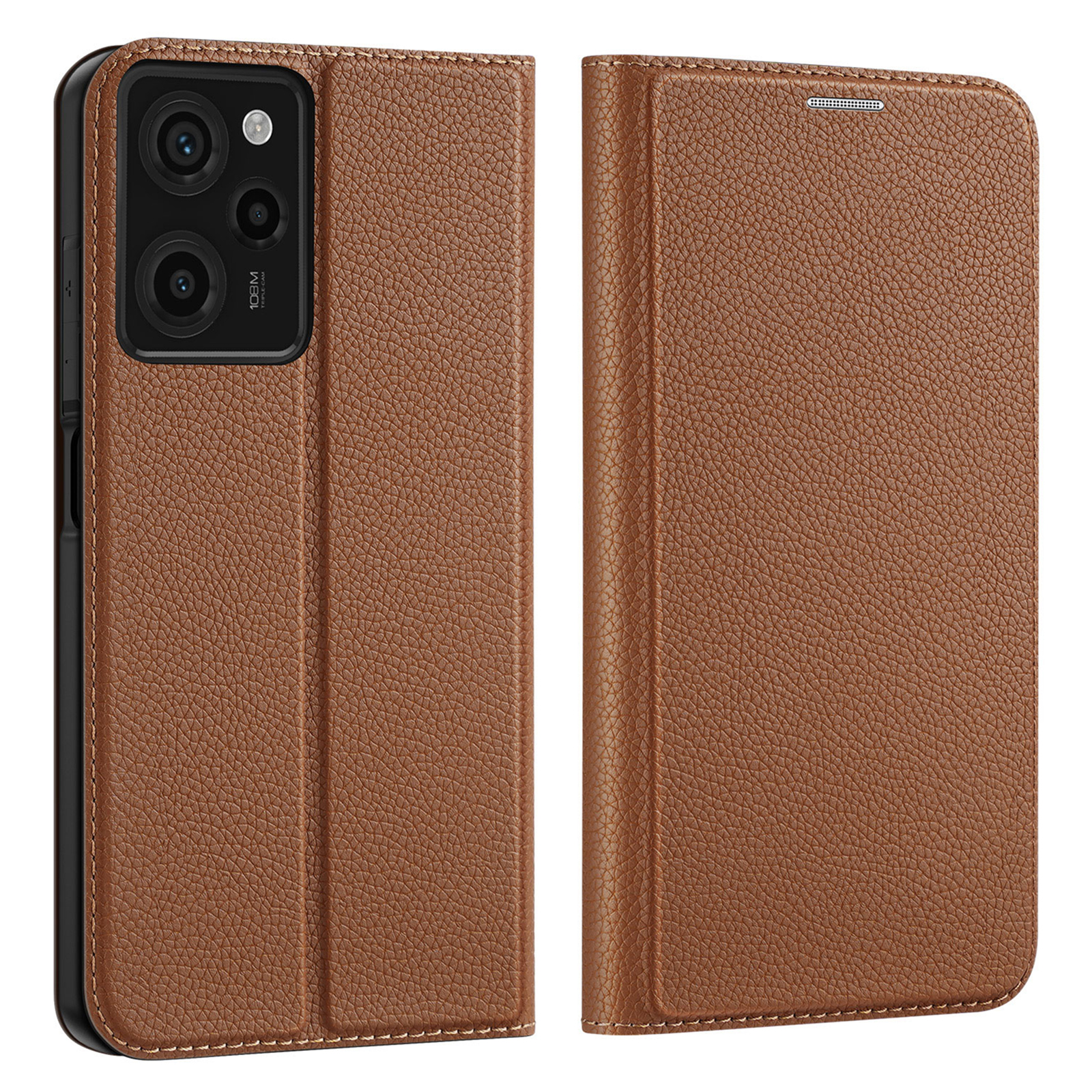 

Dux Ducis Skin X2 Series Series PU / Примечание 12 Pro Speed ​​5g / Poco X5 Pro 5g, Карты Стоят Магнитную Крышку - Коричневый, Xiaomi Redmi Note 12 Pro 5G