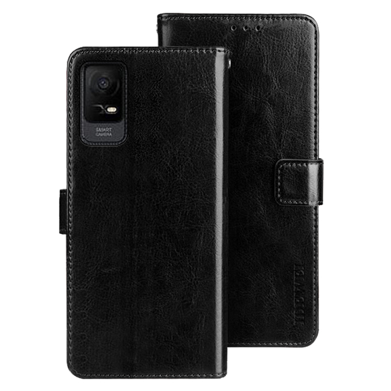

Idewei Für Tcl Ion X pu Leder Telefon Hülle Wallet Crazy Horse Texture Ständer Telefonabdeckung - Schwarz, TCL Ion X