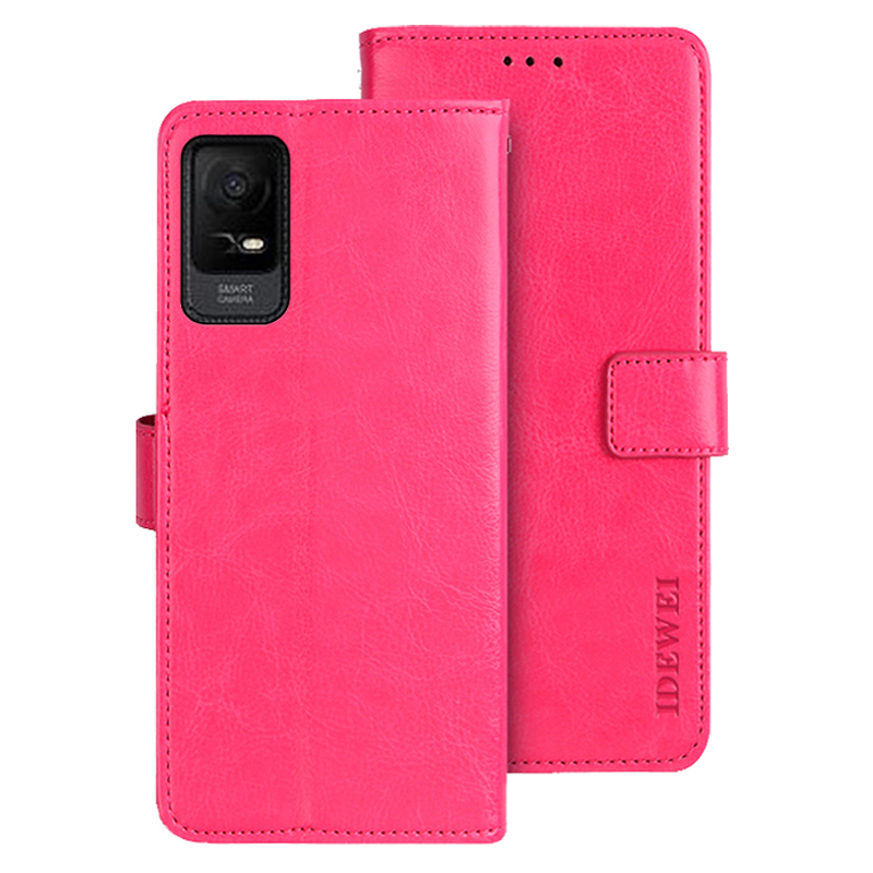 

Idewei Für Tcl Ion X pu Leder Telefon Hülle Wallet Crazy Horse Texture Ständer Telefonabdeckung - Rose, TCL Ion X