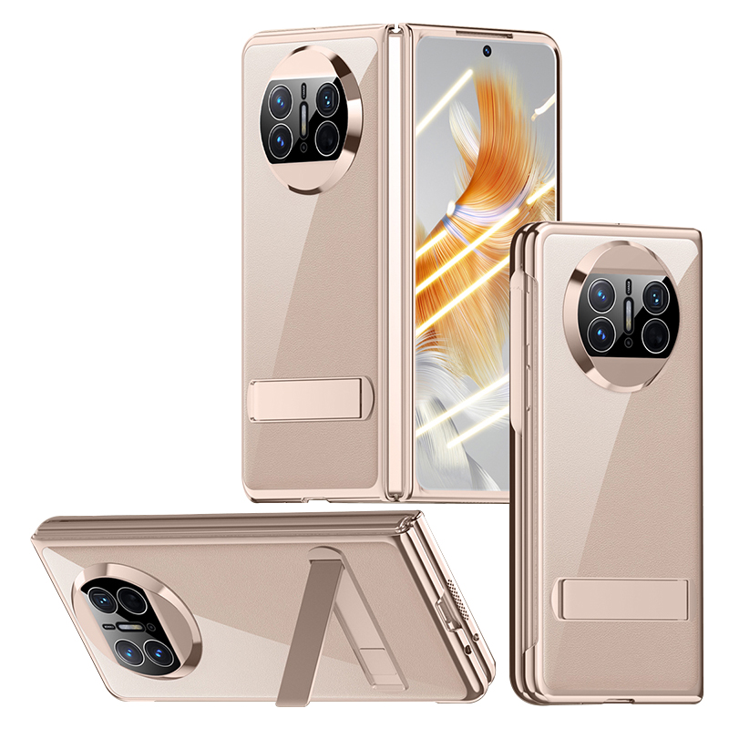 

Stoßdet Zur Telefonabdeckung Für Huawei Mate X3 5G PC -telefonhülle Elektroplieren Telefonschale Mit Kickstand - Gold, Huawei Mate X3 5G