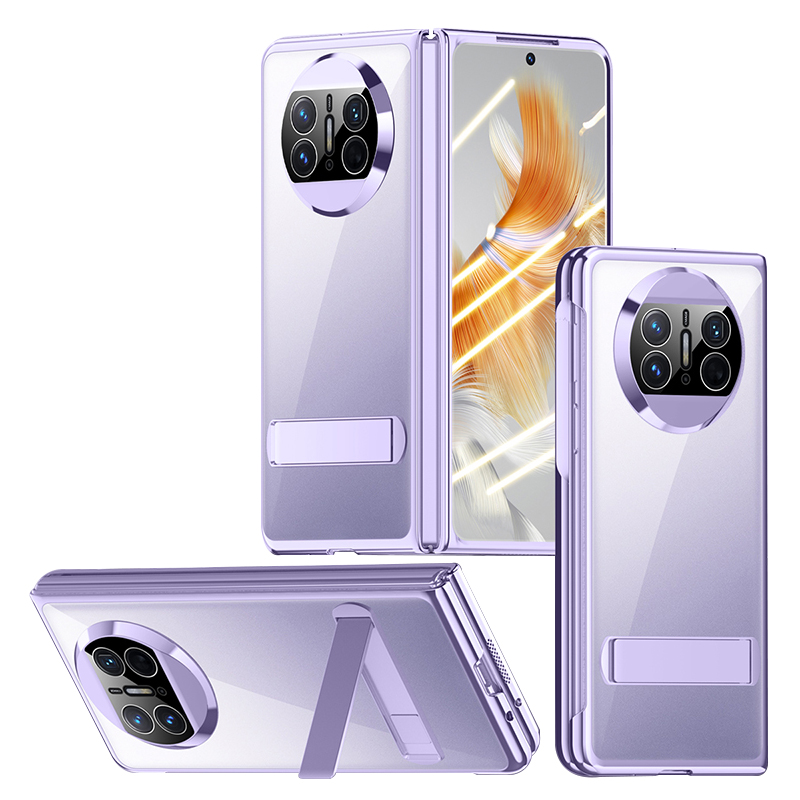 

Stoßdet Zur Telefonabdeckung Für Huawei Mate X3 5G PC -telefonhülle Elektroplieren Telefonschale Mit Kickstand - Lila, Huawei Mate X3 5G