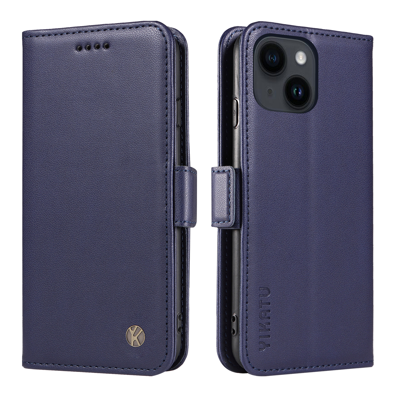 

Yikatu YK-003 Schutzhülle Für Iphone 14 Plus PU Leder Flip Cover Wallet Telefonschutz Mit Ständer - Saphir, iPhone 14 Plus