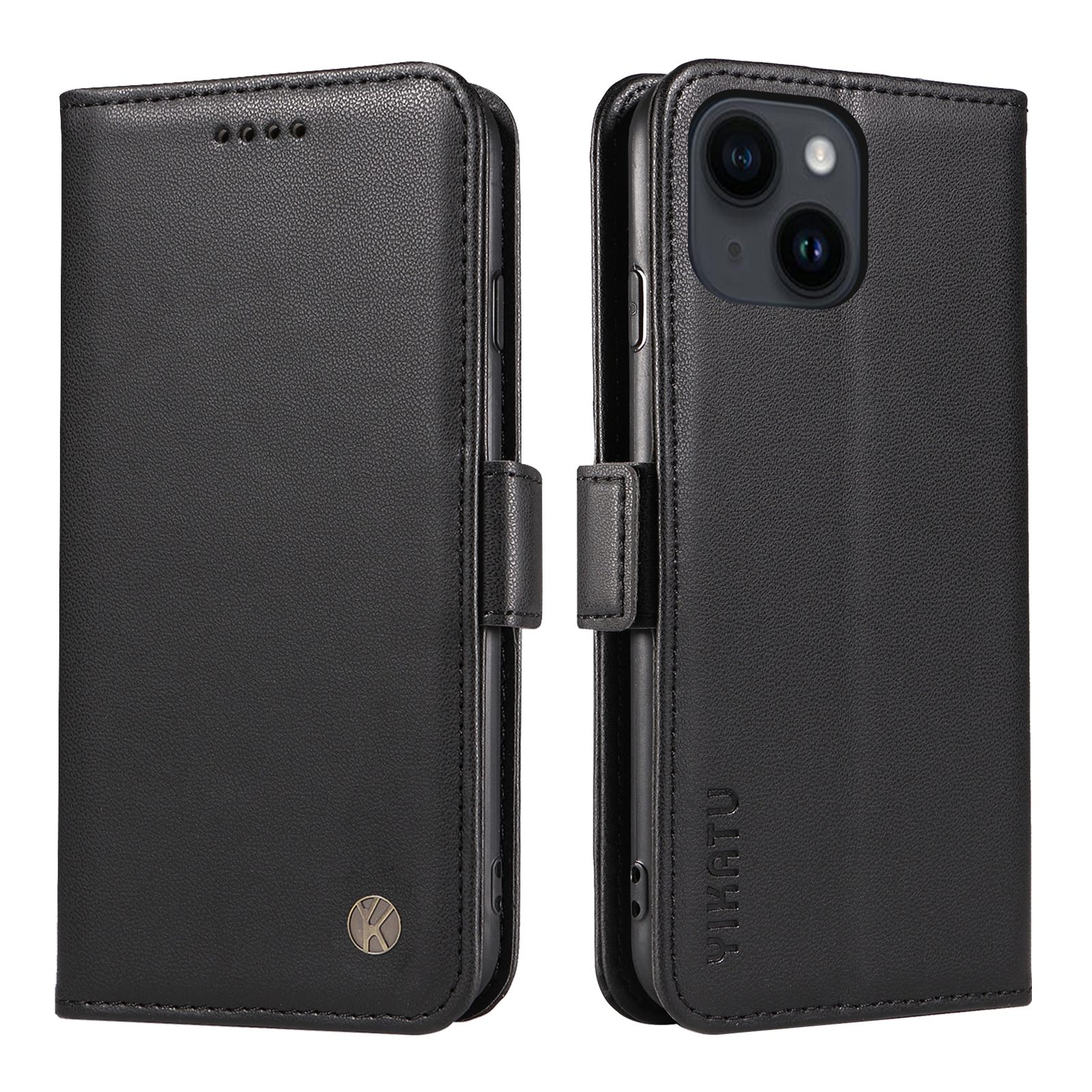 

Yikatu YK-003 Schutzhülle Für Iphone 14 Plus PU Leder Flip Cover Wallet Telefonschutz Mit Ständer - Schwarz, iPhone 14 Plus